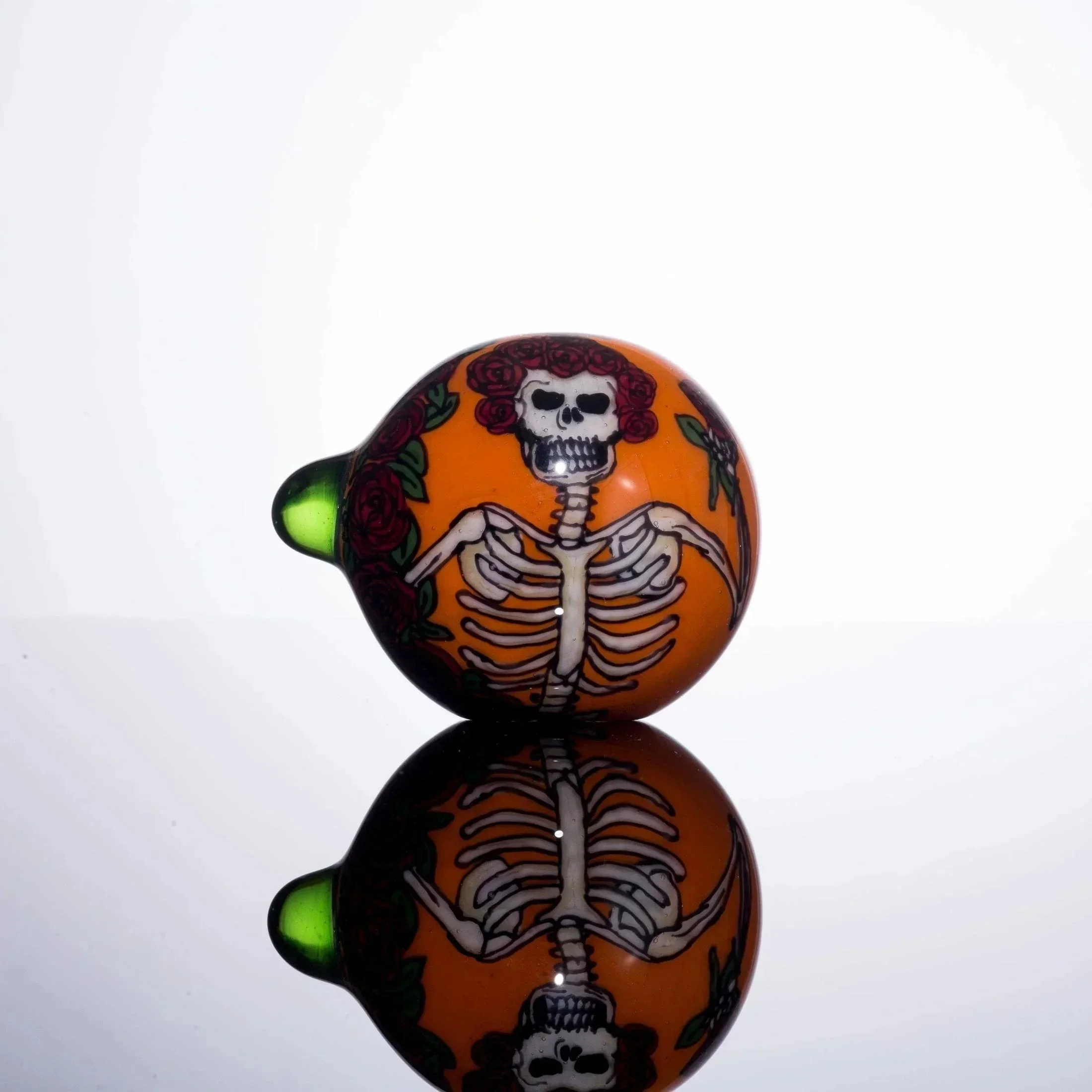 "American Beauty" Chillary Bogart Skull and Roses Spoon - Image 2