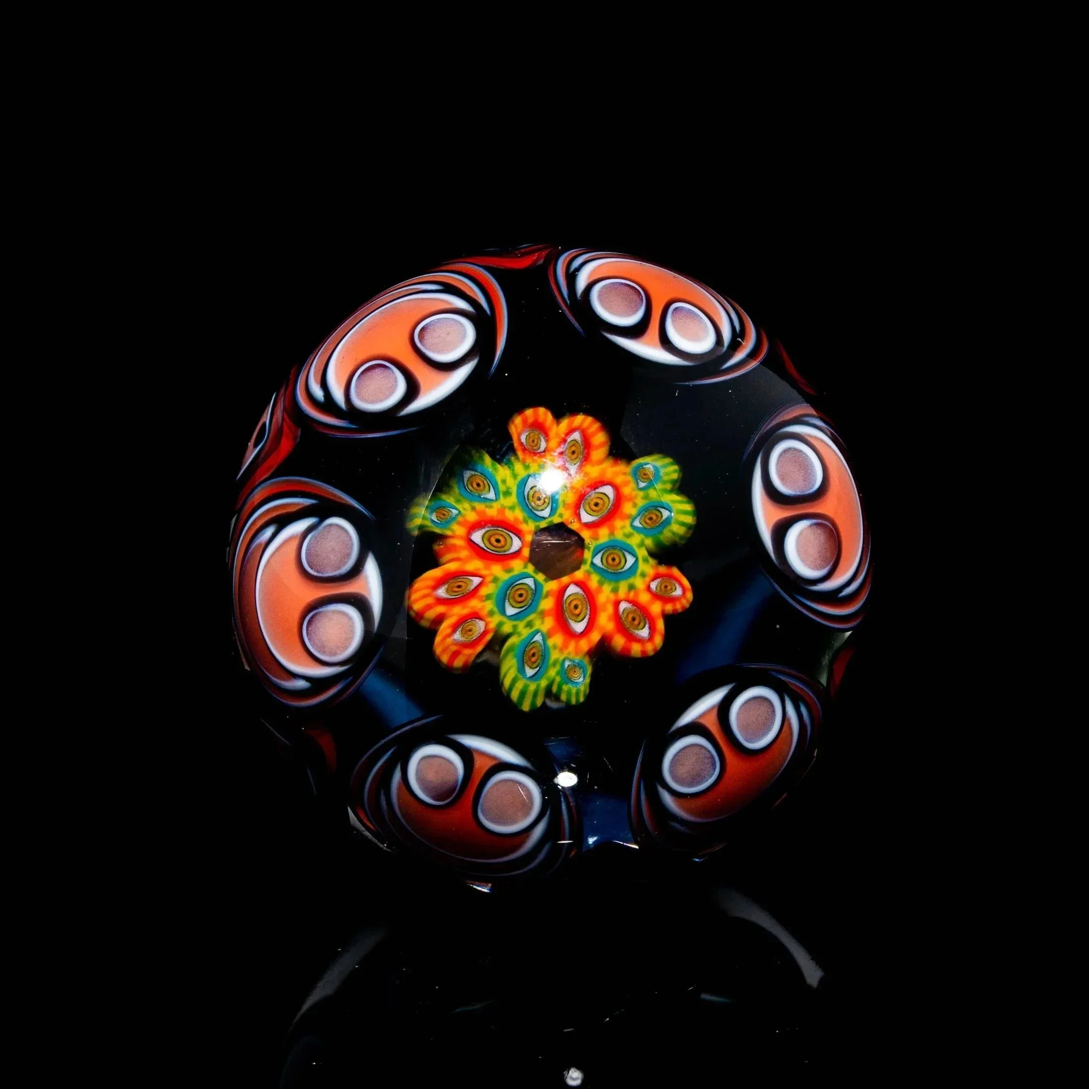 Banjo 02' Series - Banjo x Lil Bear - Red & Orange Vision Dotstack Opal Marble - Image 2