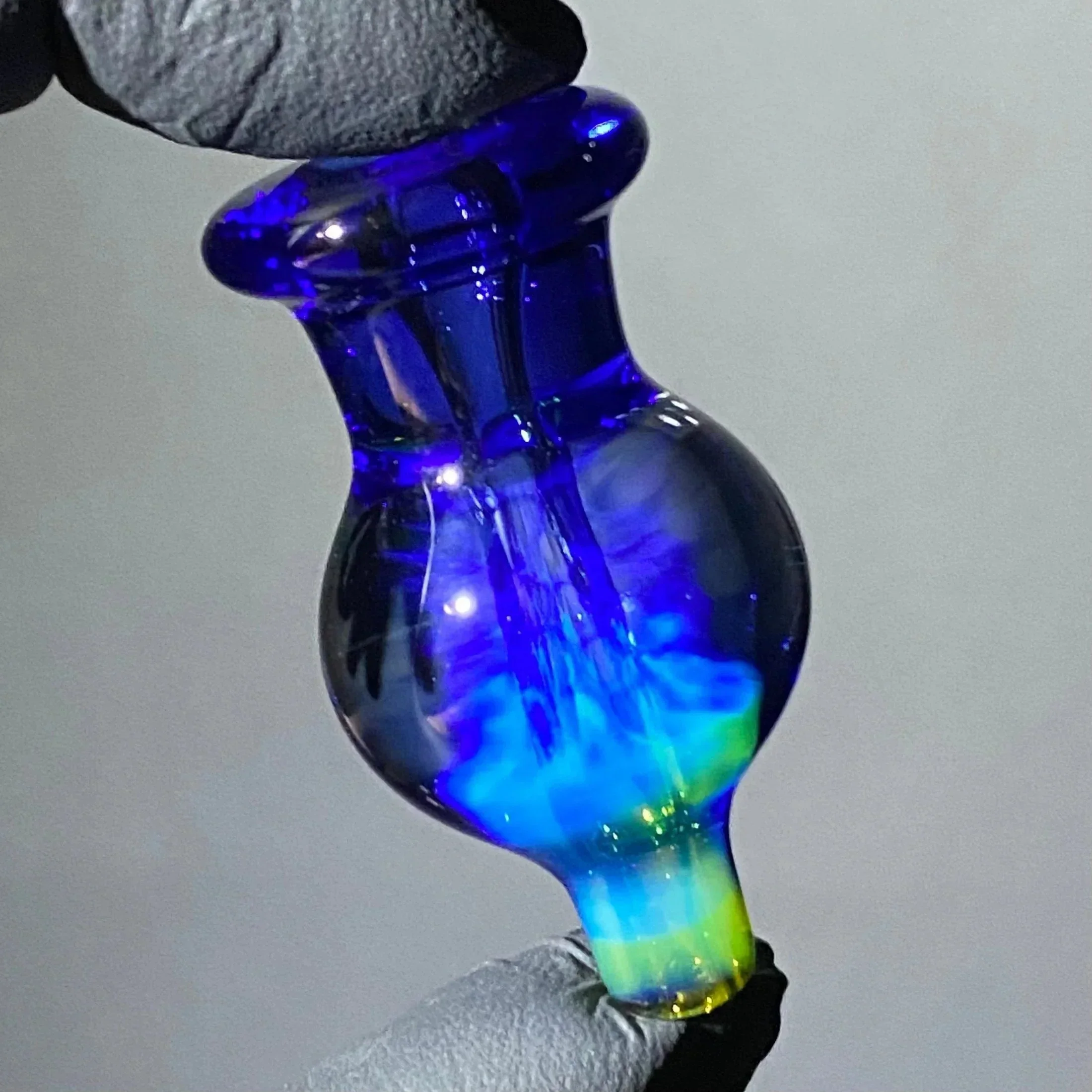 Beak Glass - Blue Dream & Northstar Yellow Bubble Cap - Image 3