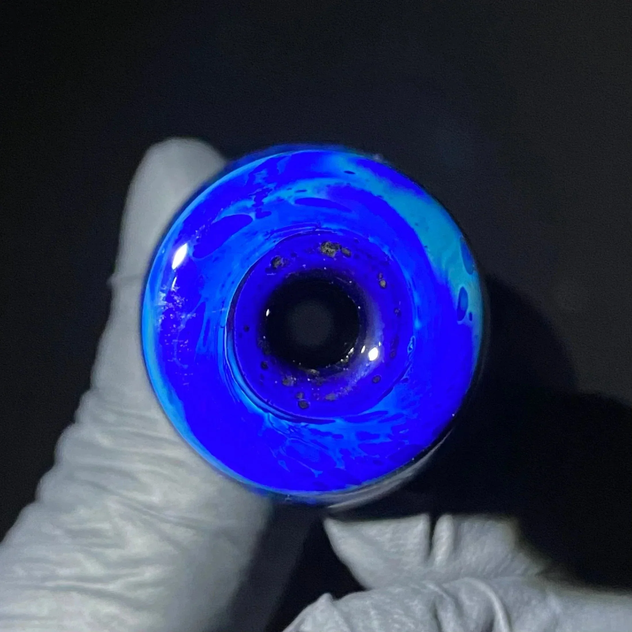 Beak Glass - Intense Blue Green Bubble Cap - Image 4