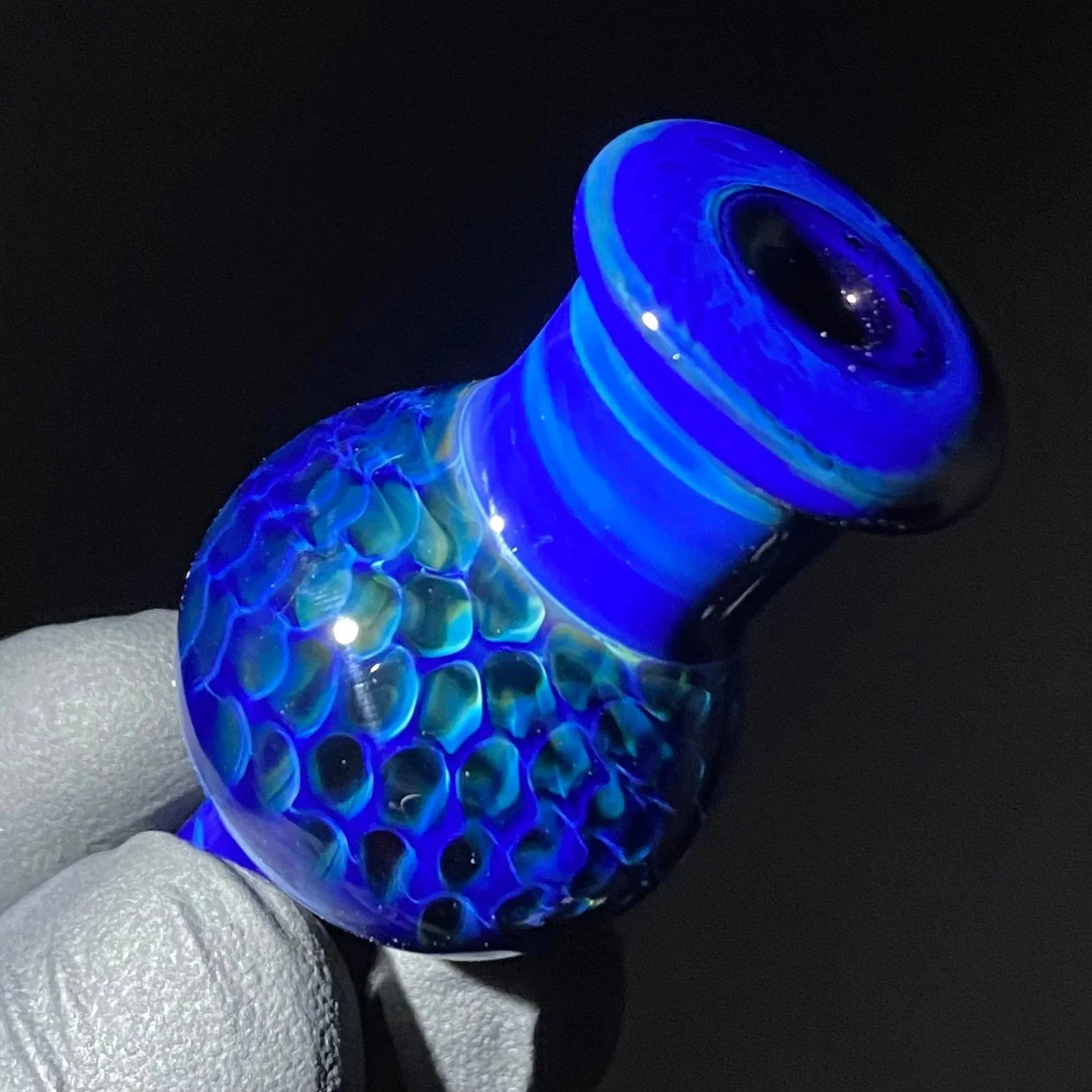 Beak Glass - Intense Blue Green Bubble Cap - Image 7