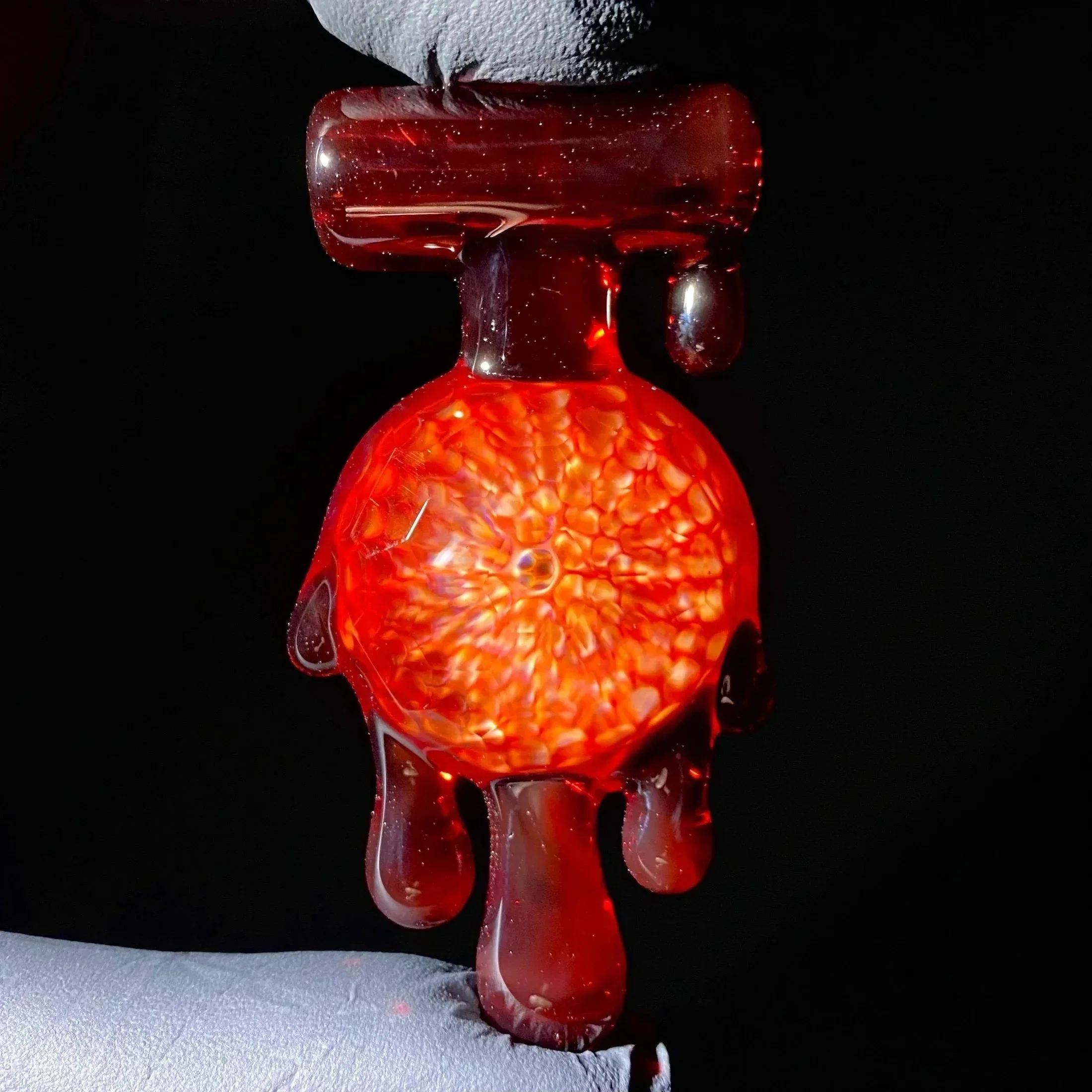 Beak Glass - Pomegranate Honeycomb Pendant - Image 3