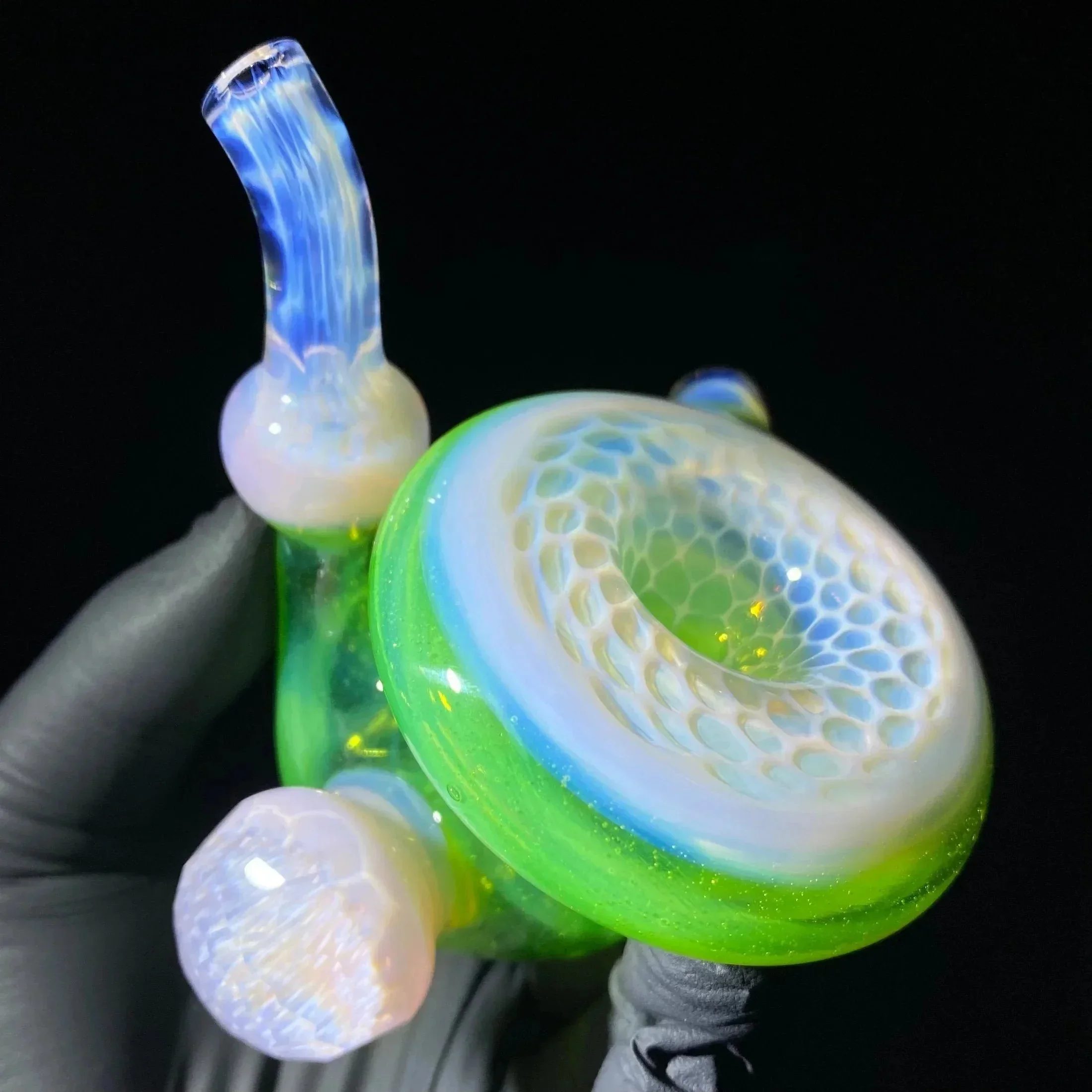 Beak Glass - Slyme & Blossom Faceted Honeycomb Sherlock - Image 15