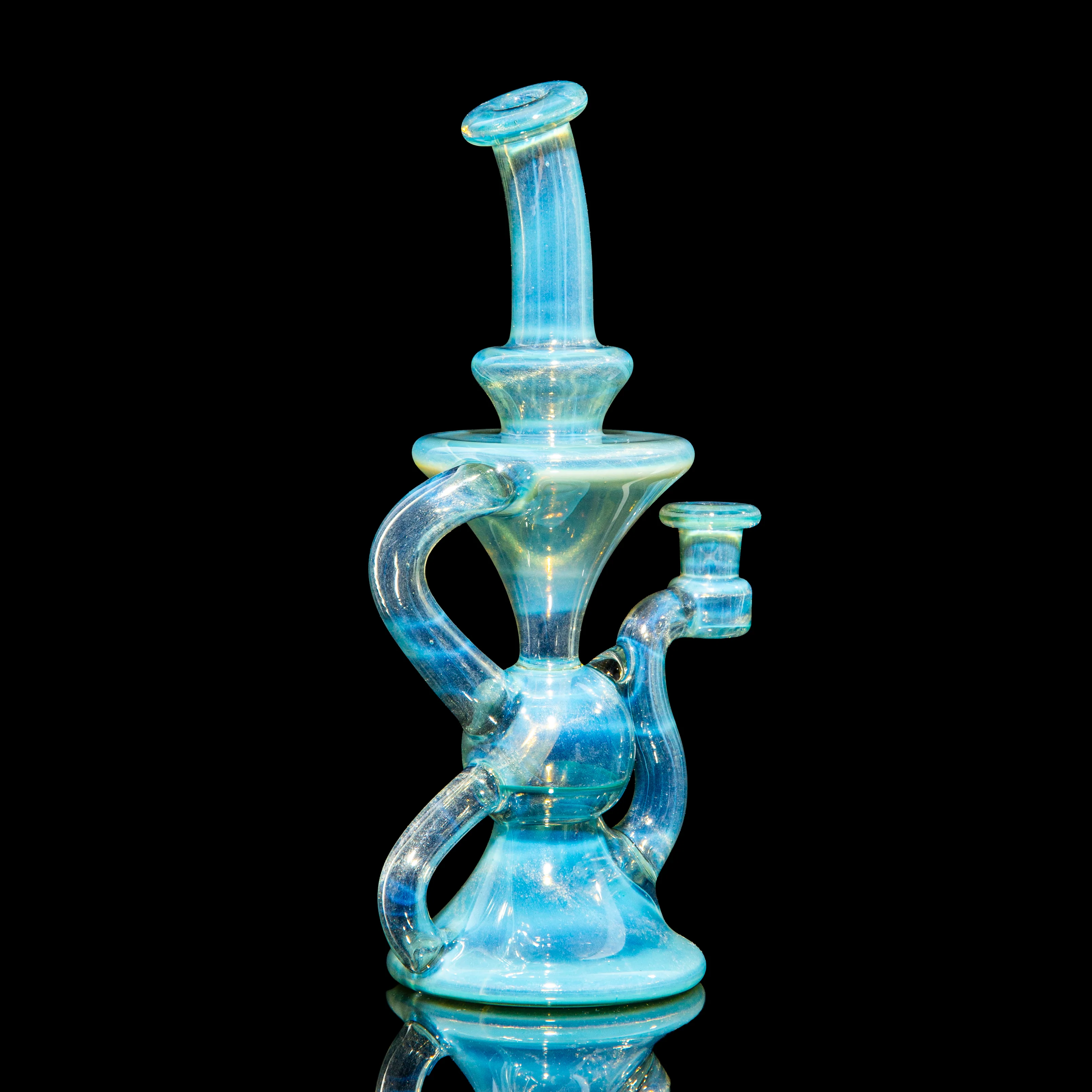 Blob Glass - Cryan Opal Over White Satin Klein Recycler - Image 2