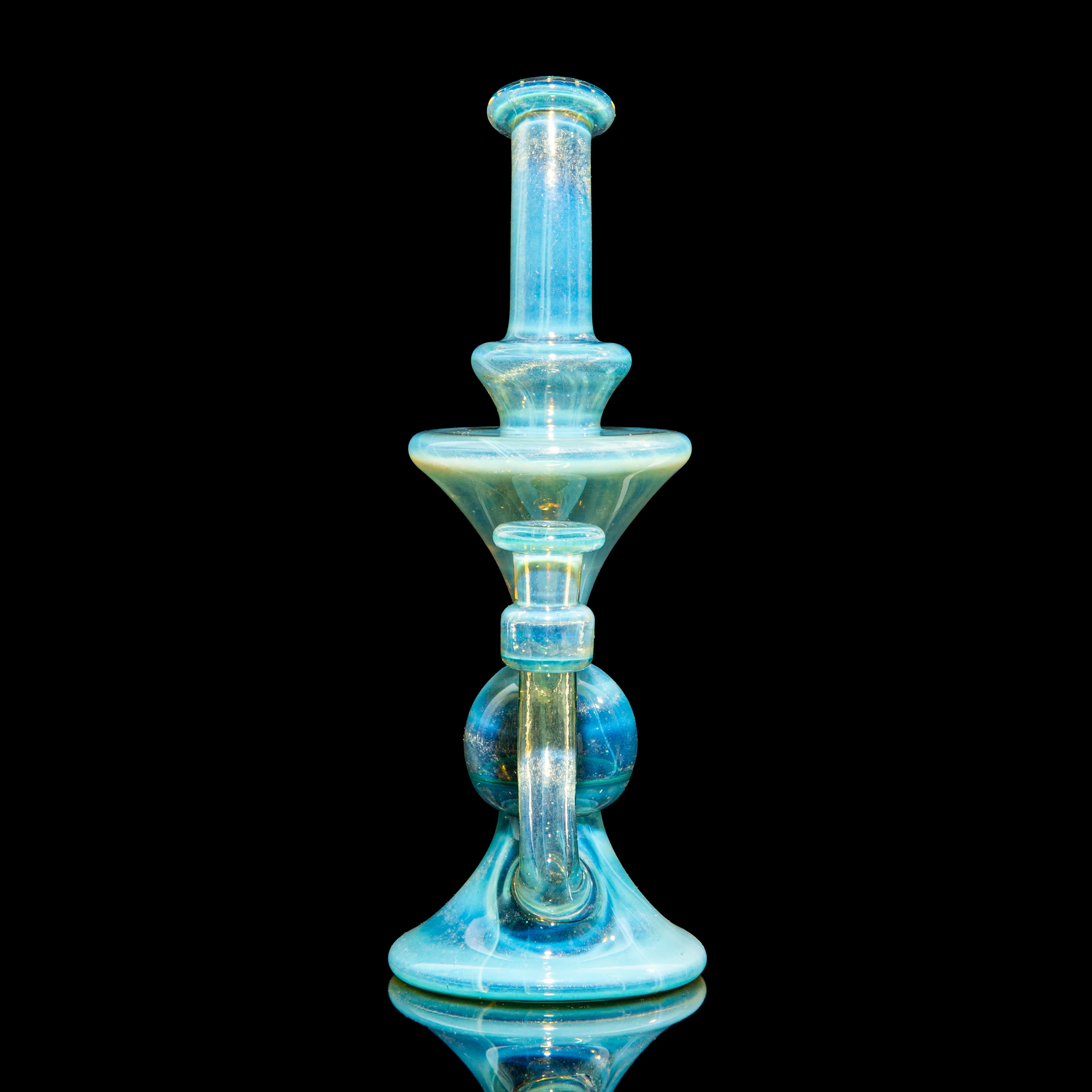 Blob Glass - Cryan Opal Over White Satin Klein Recycler - Image 5