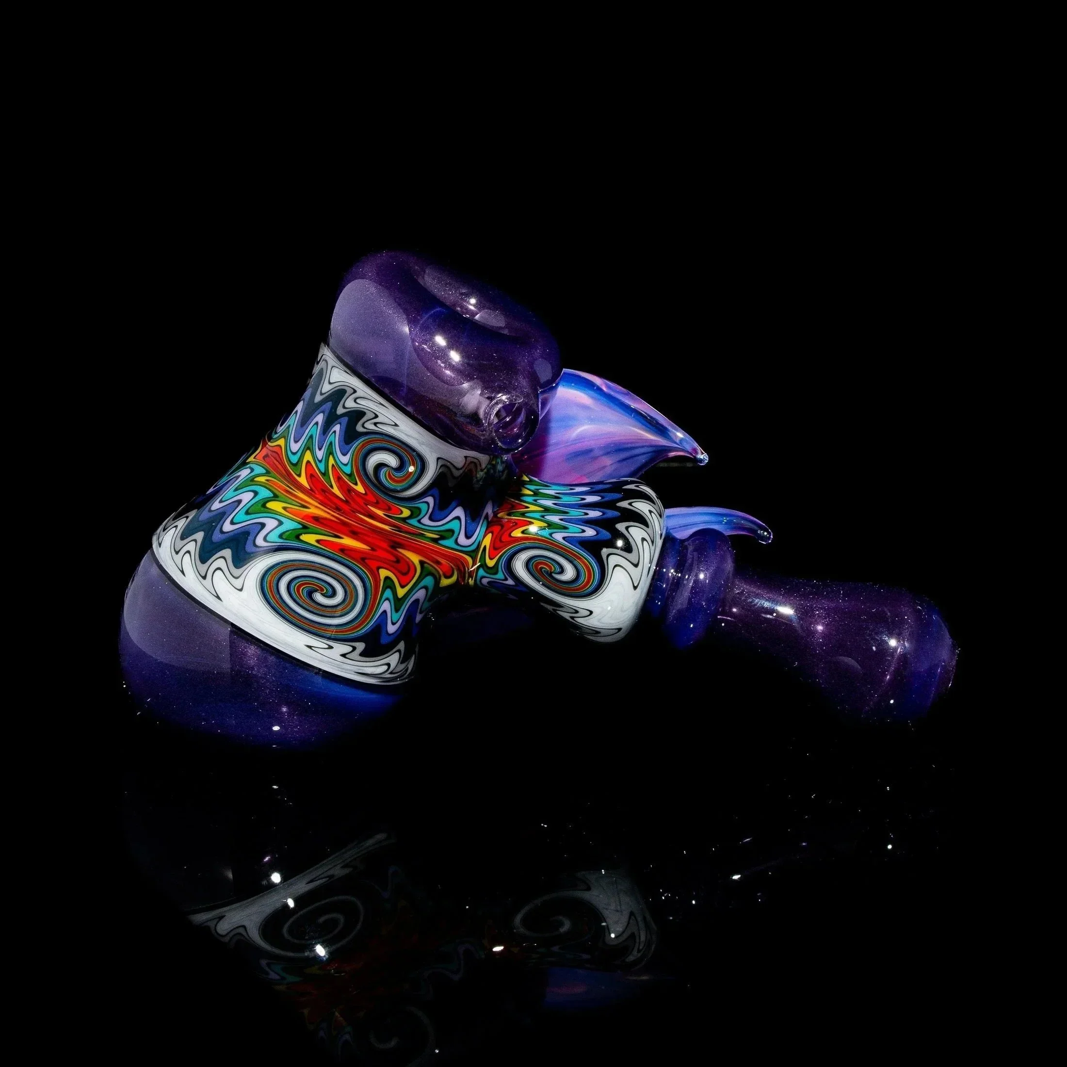Blossom Glass - Purple Linework Flower Hammer - Image 4