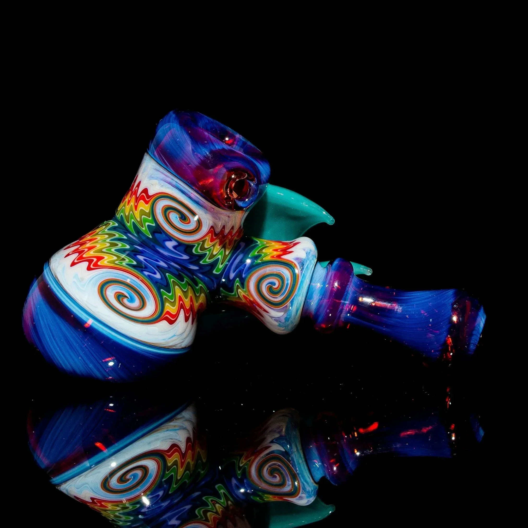 Blossom Glass - Rainbow Linework Flower Hammer - Image 5