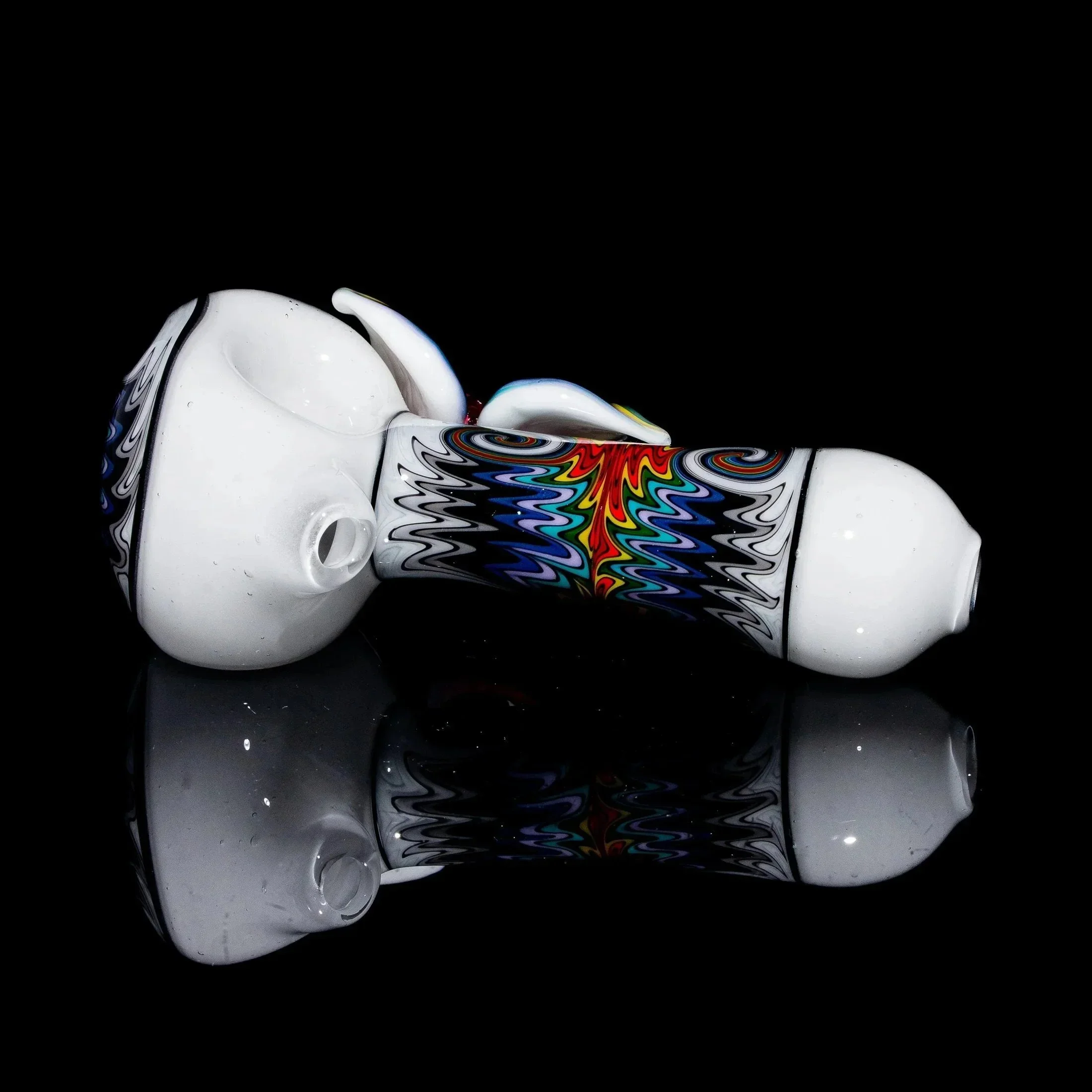 Blossom Glass - White Linework Flower Spoon - Image 4