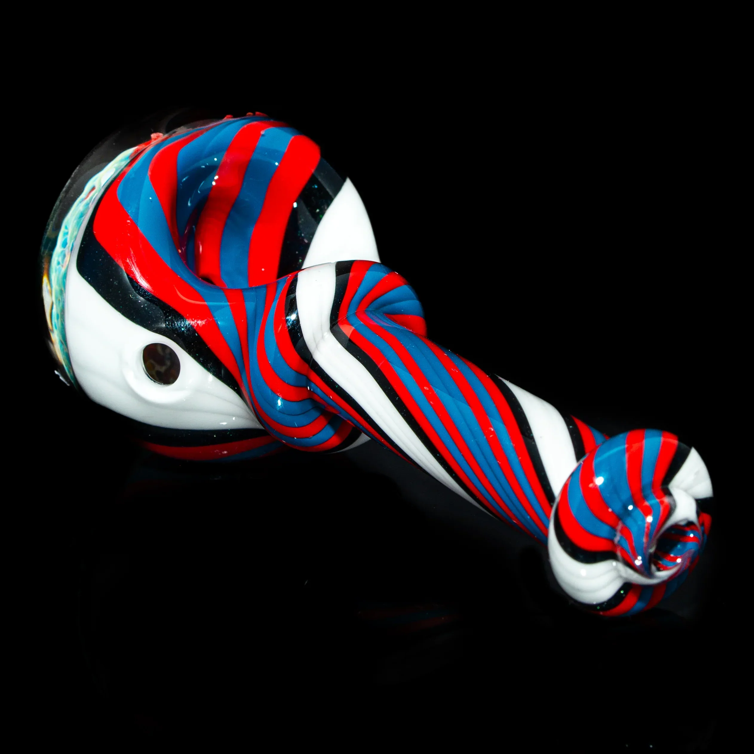 Blurd Glass - Red, White & Blue Linework Grateful Dead Stealie Spoon - Image 2
