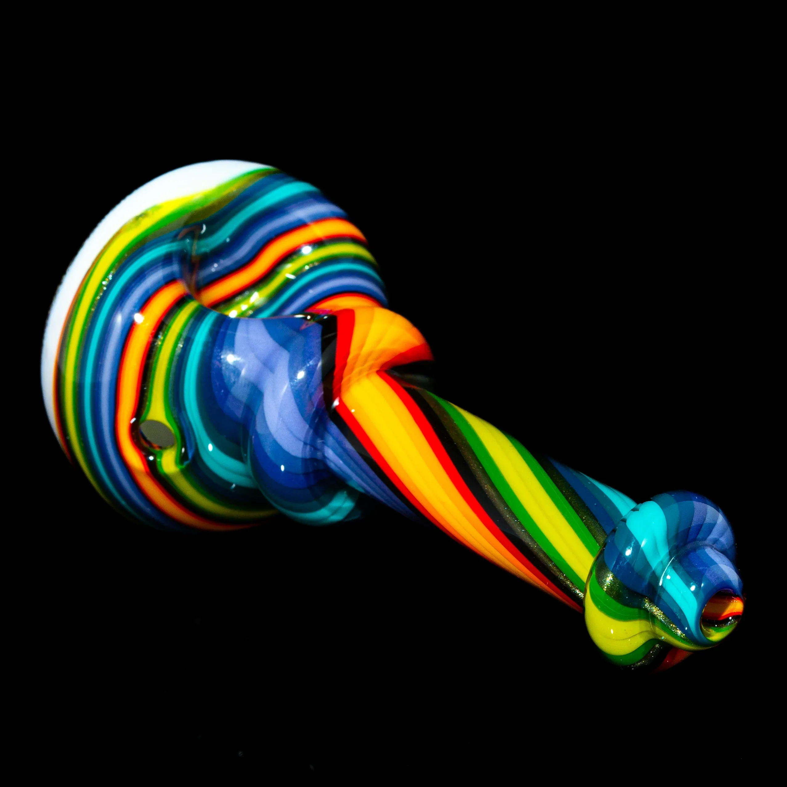 Blurd Glass - Steel Wool & Rainbow Linework One Piece Spoon - Image 2