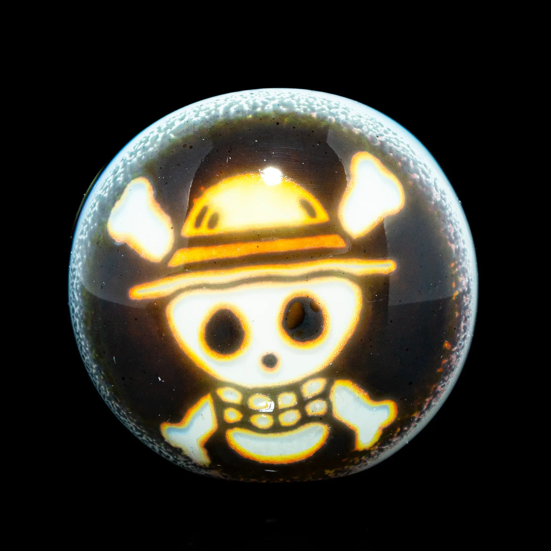 Blurd Glass - White & Rainbow Linework One Piece Spoon - Image 4
