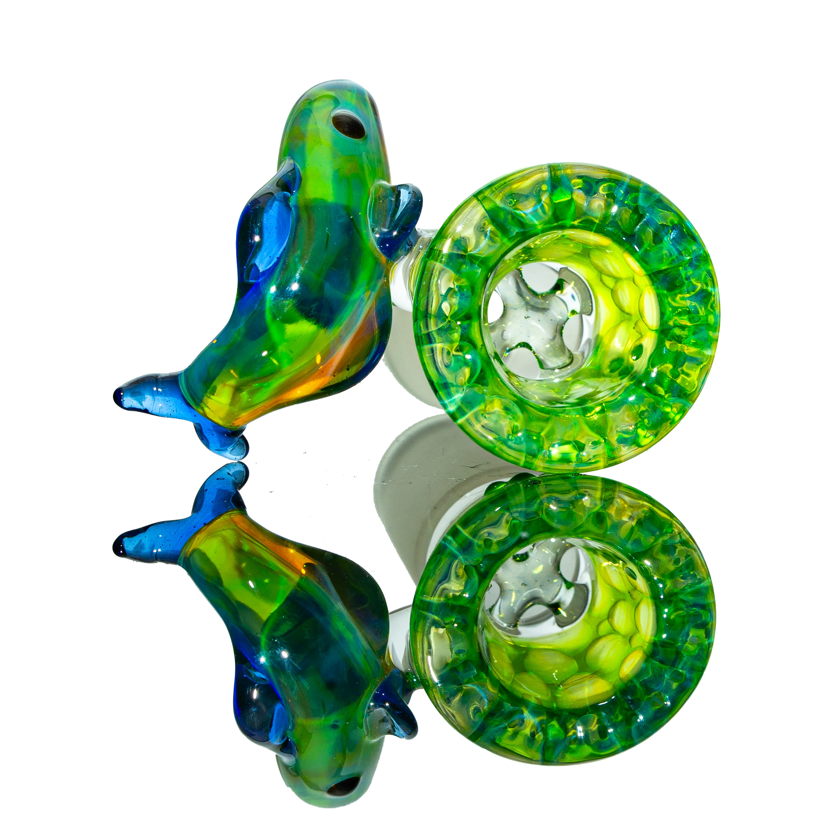Charisma Glass x Crustecean Glass - Trout 18mm Four Hole Slide - Image 2