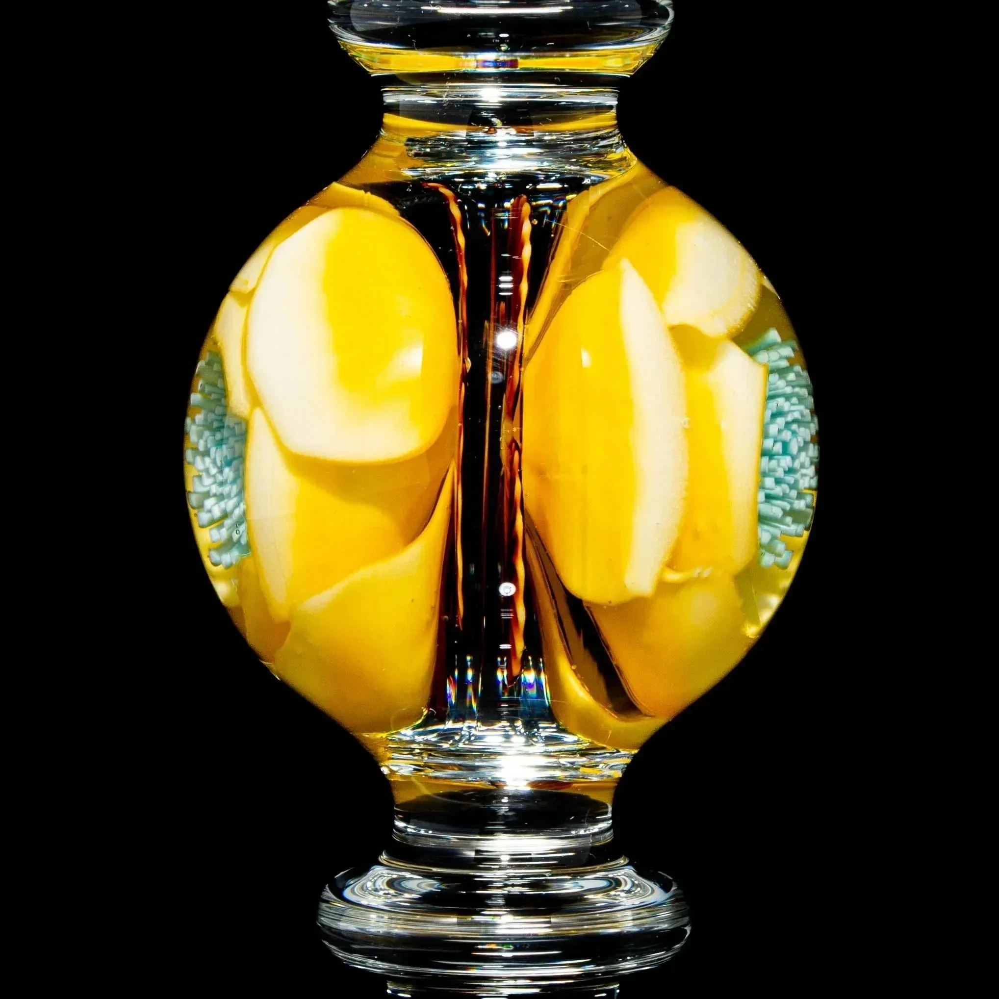 Drinking Vessels: Delong Glass x Lathey Jade - Large Yellow Blossom Wine Glass - Image 3