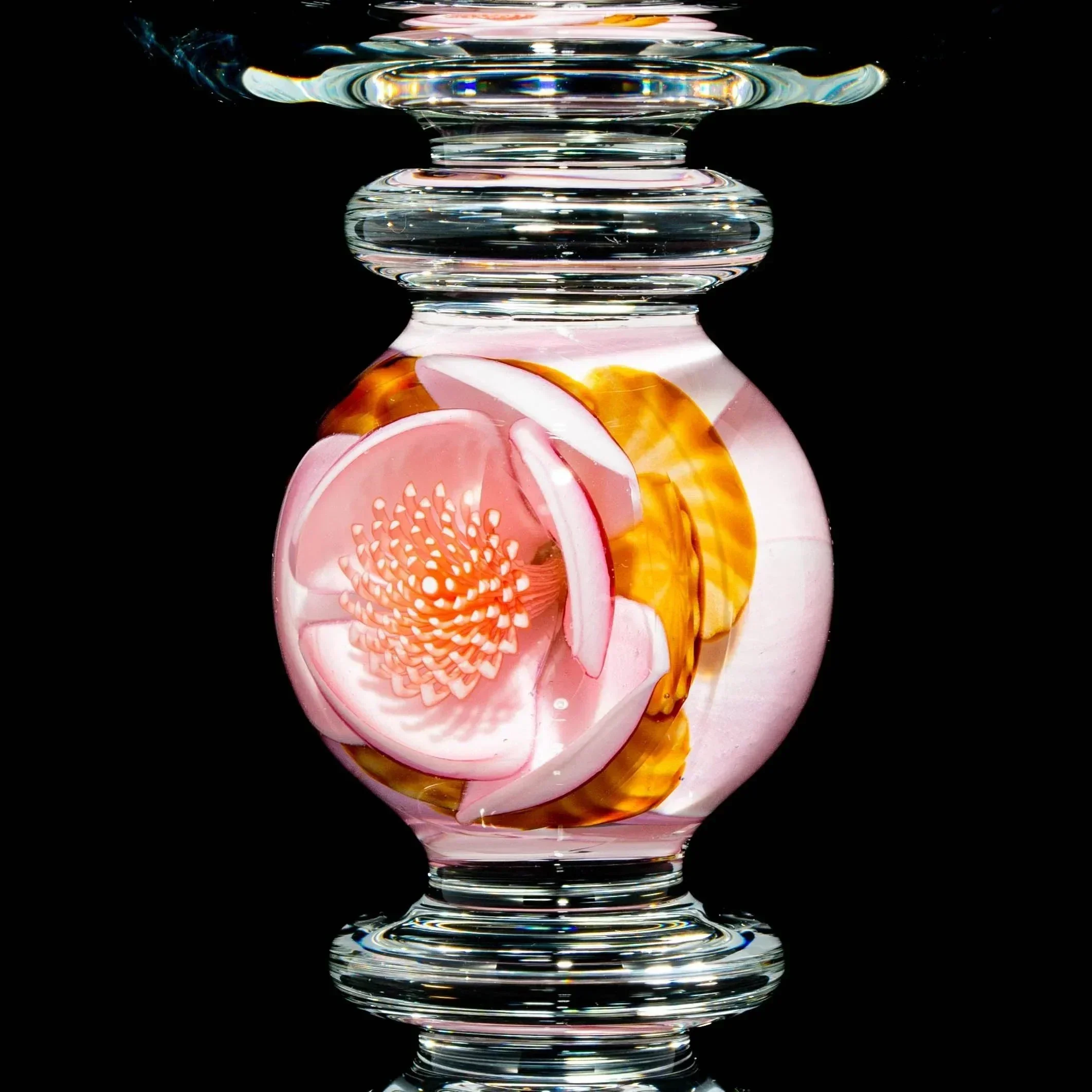 Drinking Vessels: Delong Glass x Lathey Jade - Small Pink Blossom Wine Glass - Image 2