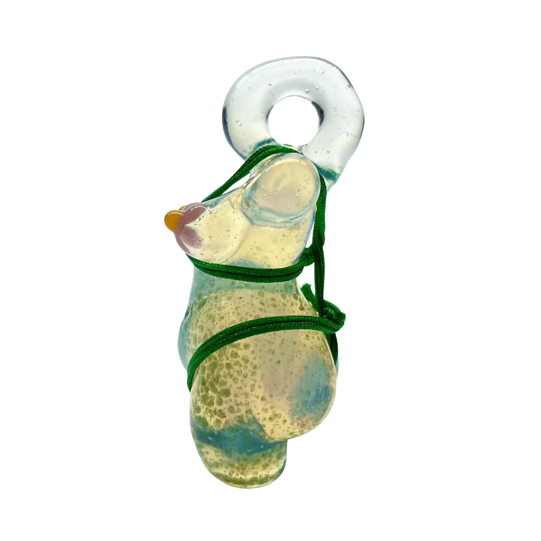 Glass By Ariel - Grassy Garden Goddess Torso Pendant - Image 2