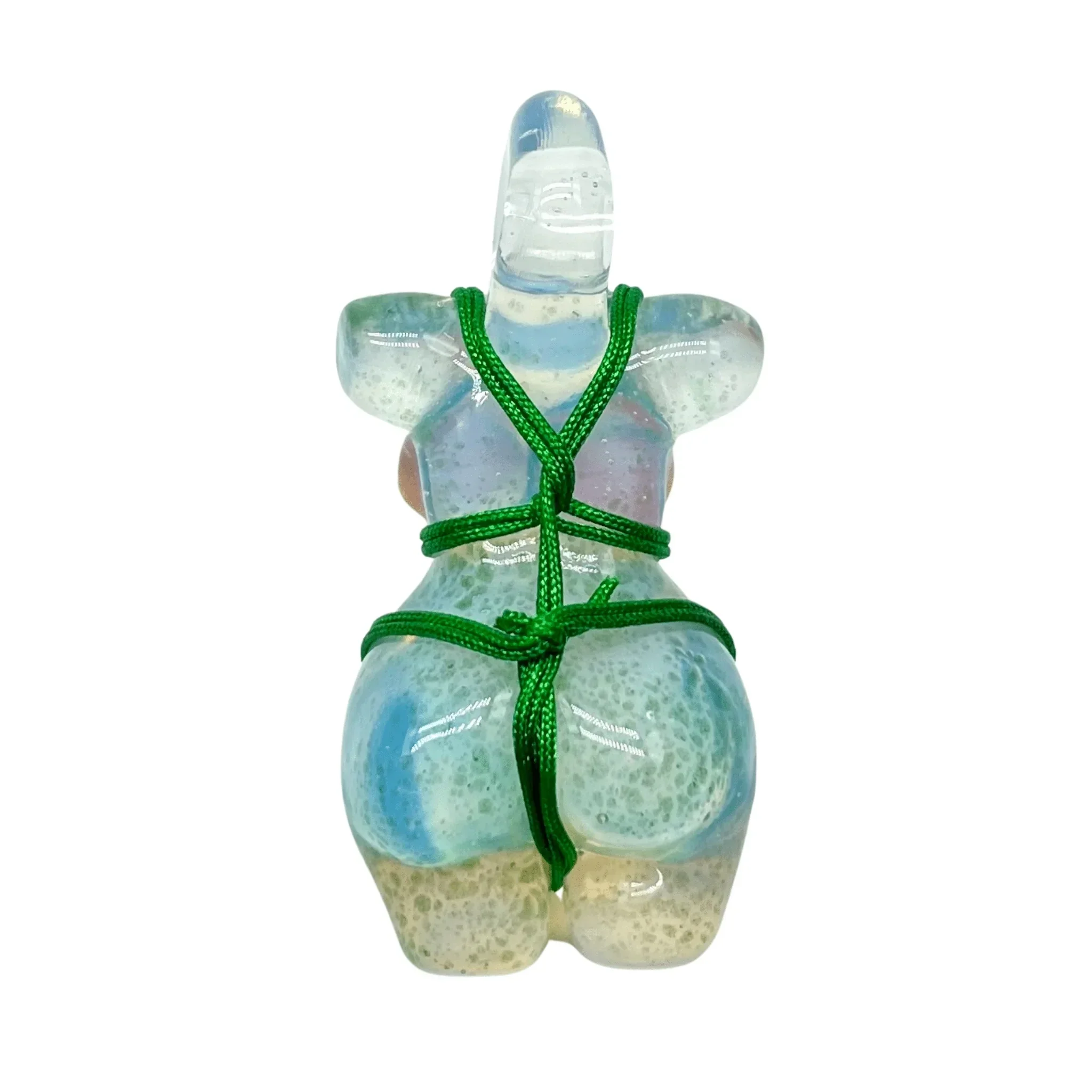Glass By Ariel - Grassy Garden Goddess Torso Pendant - Image 3