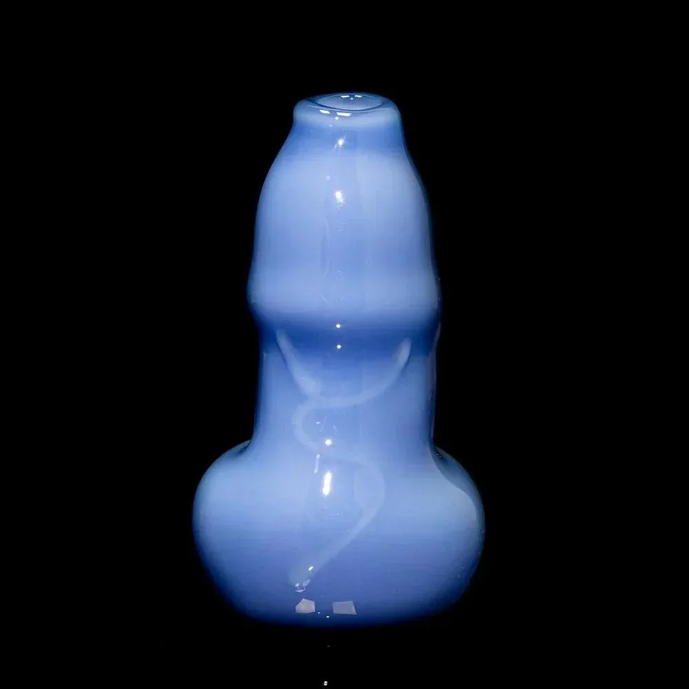 Glass By Ariel - Milky Blue Dick Vase - Image 2