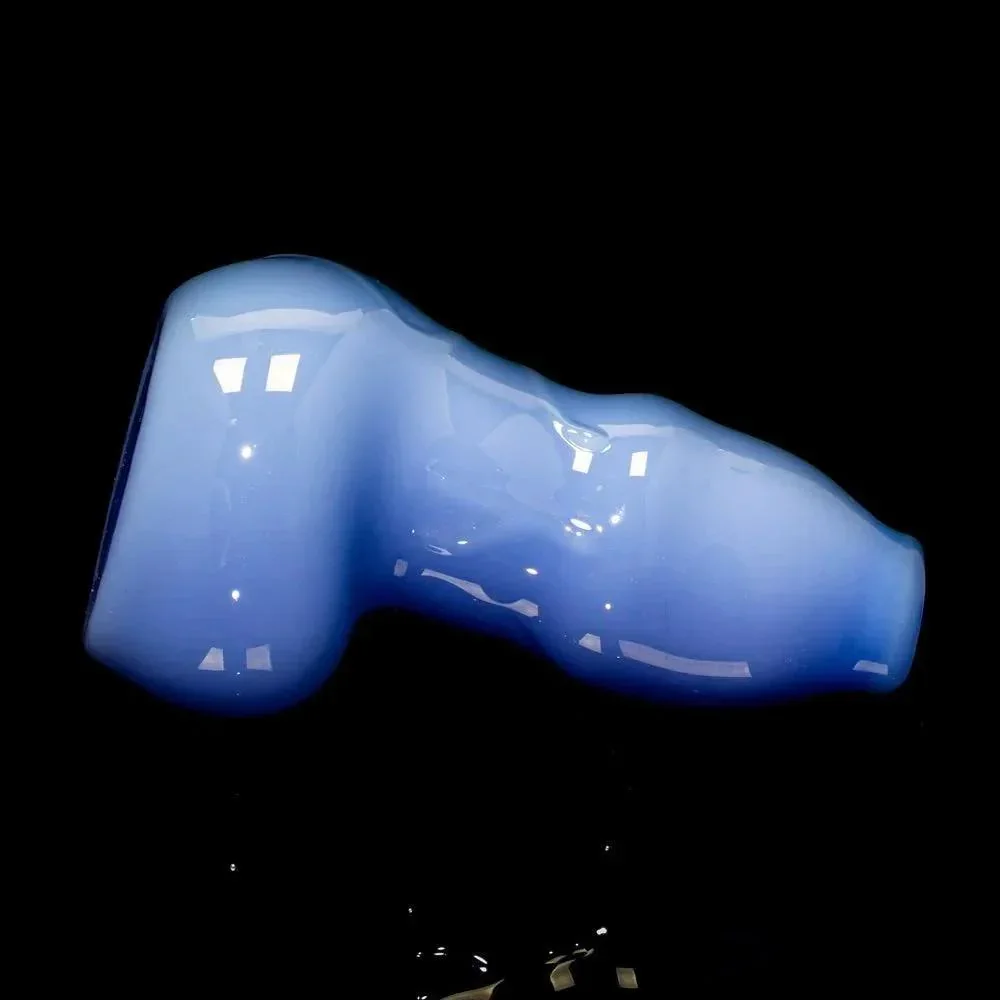 Glass By Ariel - Milky Blue Dick Vase - Image 4