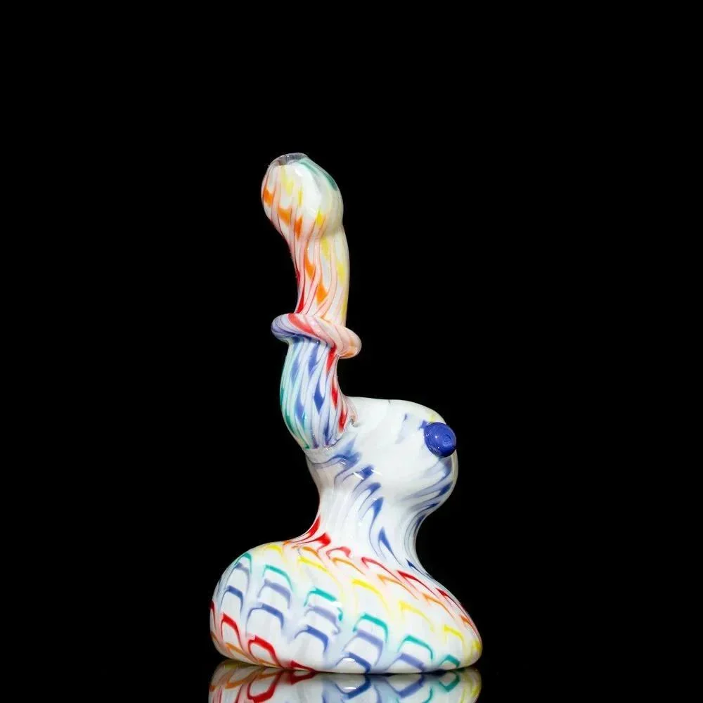 Hot Mess Glass - Light Rainbow Bubbler - Image 4