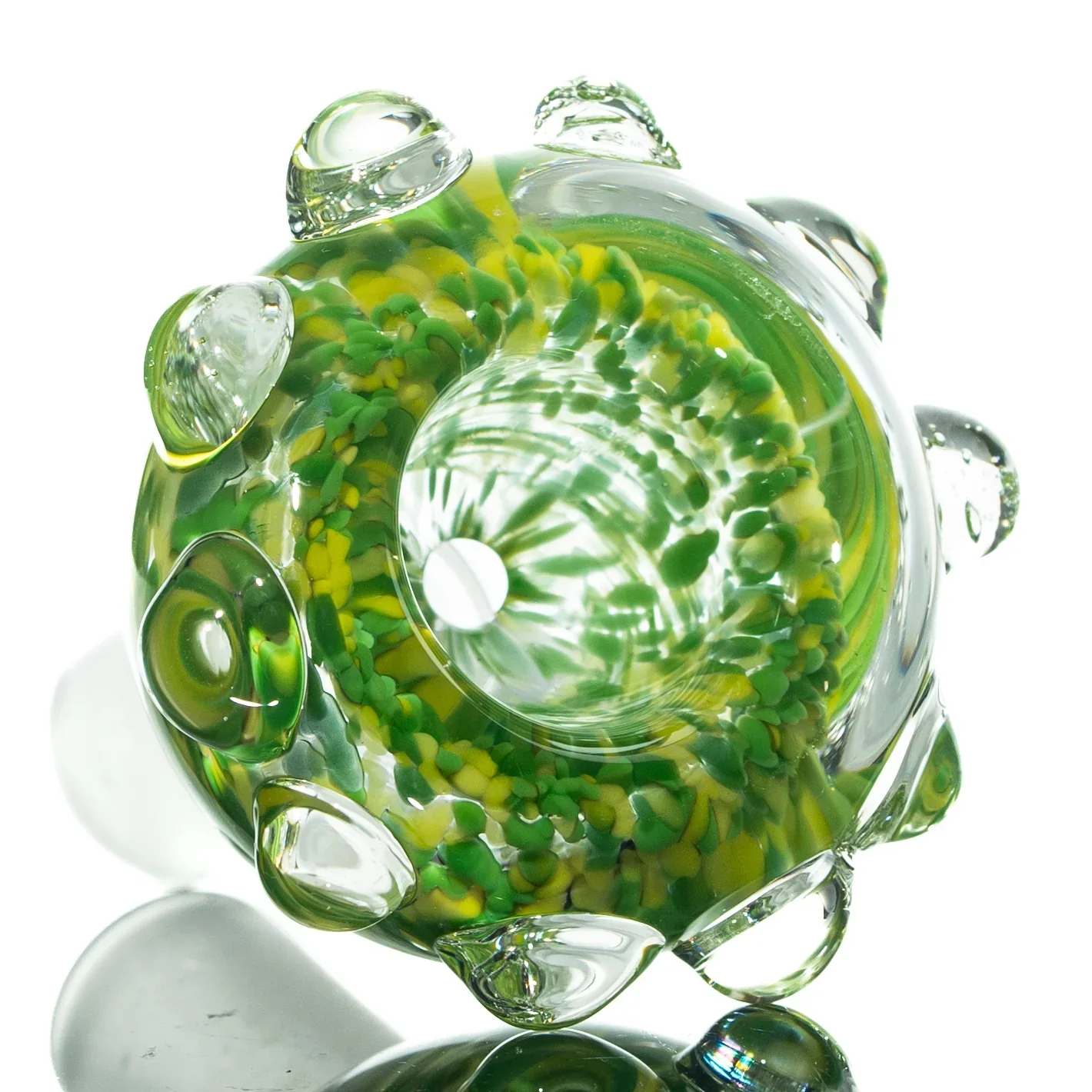 Humboldt Studios - Green & Yellow 14mm Frit Slide - Image 2