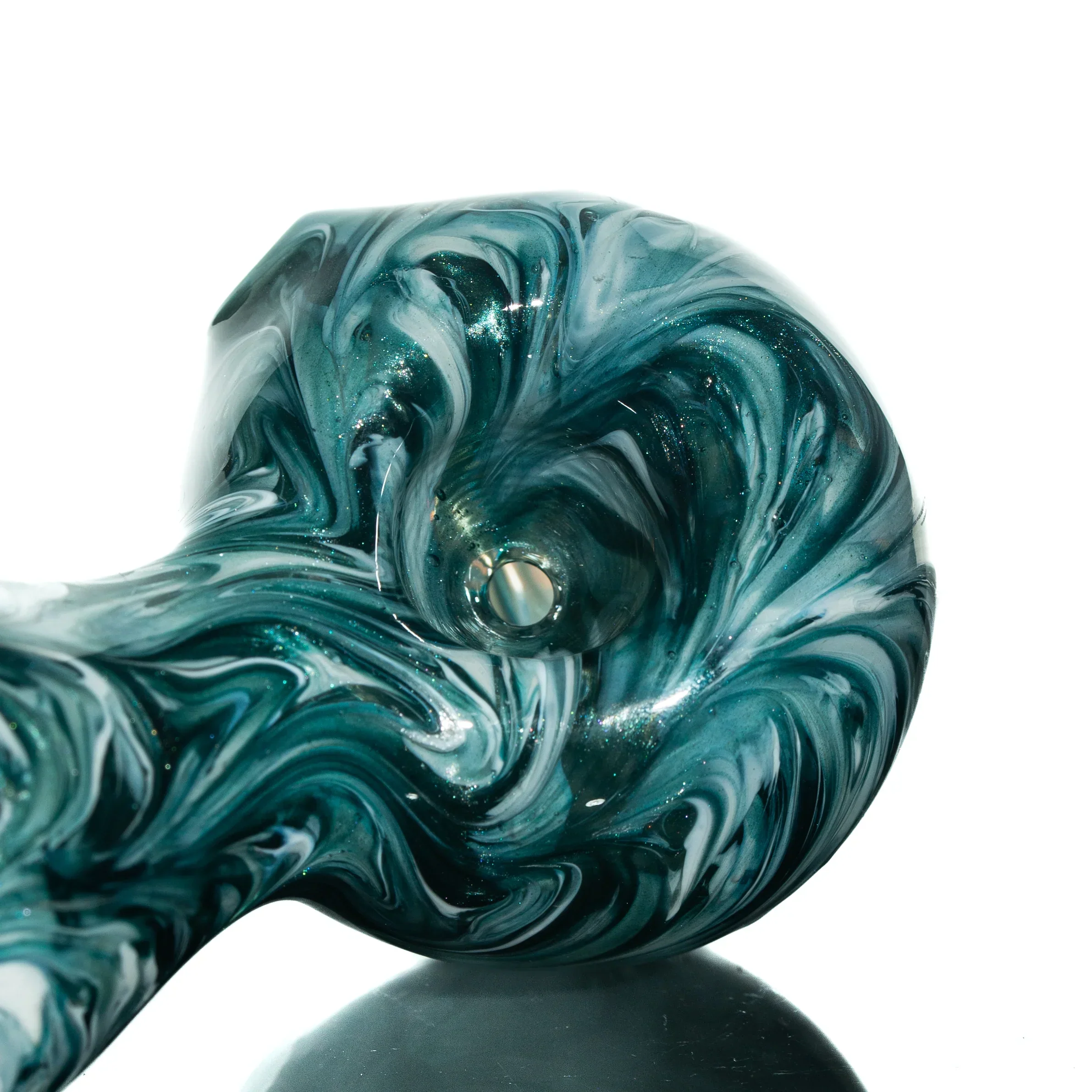 Humboldt Studios - Blue Stardust, White Wrap & Rake Hour Glass Spoon - Image 3