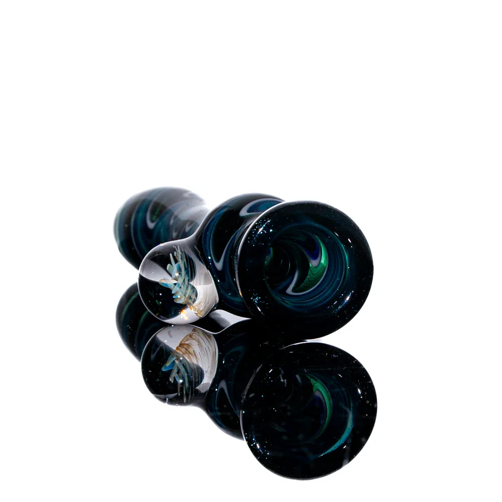 Jon Rickert - Blue, Teal, & White Linework Chillum - Image 2
