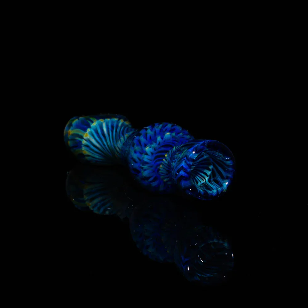 Keys - Dark Blue Coil Pot Chillum - Image 2