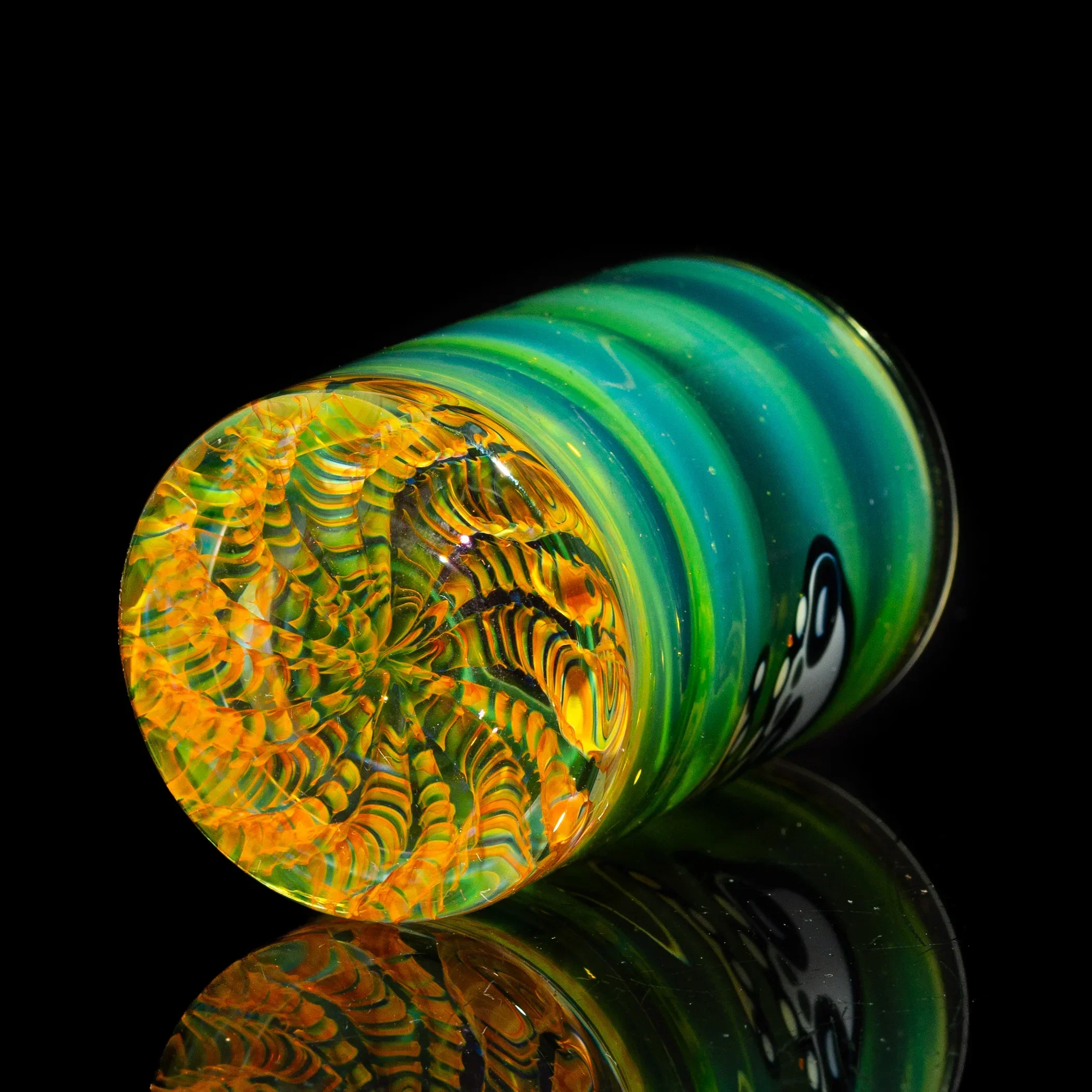 Lil Bear - Greasy Green Opal Shot Glass - Image 3