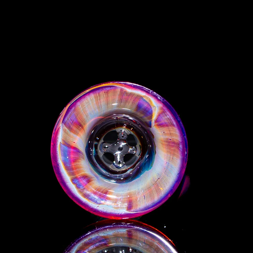 Llerandi Glass - Amber Purple Four Hole 14mm Slide - Image 2