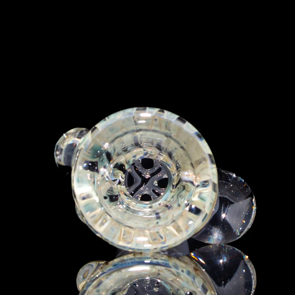 Llerandi Glass - Silver Fume Wrap Four Hole 14mm Slide - Image 2