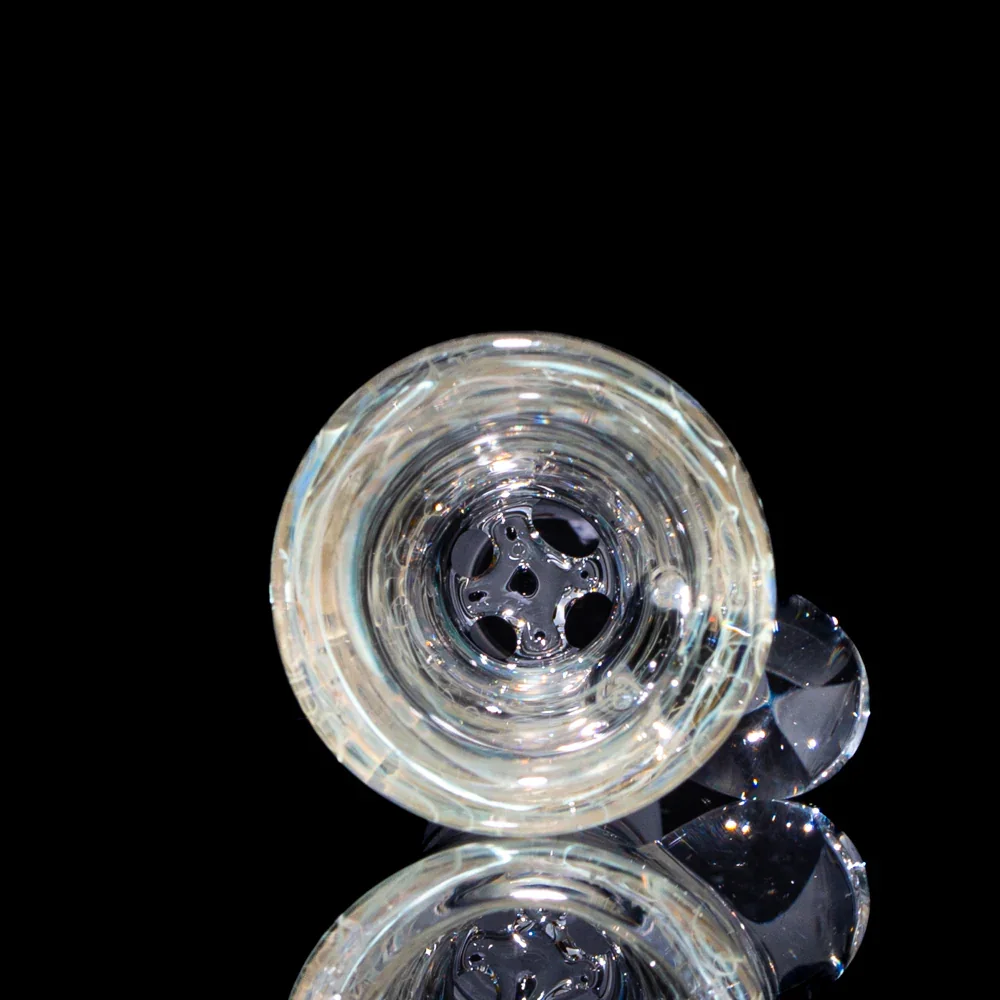 Llerandi Glass - Silver Fume Wrap Four Hole 14mm Slide - Image 2