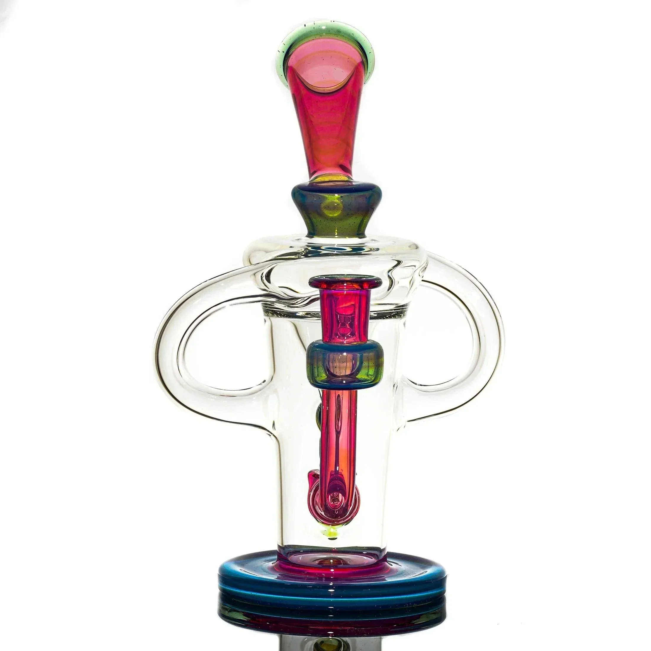 Stevie P - Clear, Karmaline & Blue Slyme Double Uptake Klein Recycler - Image 3