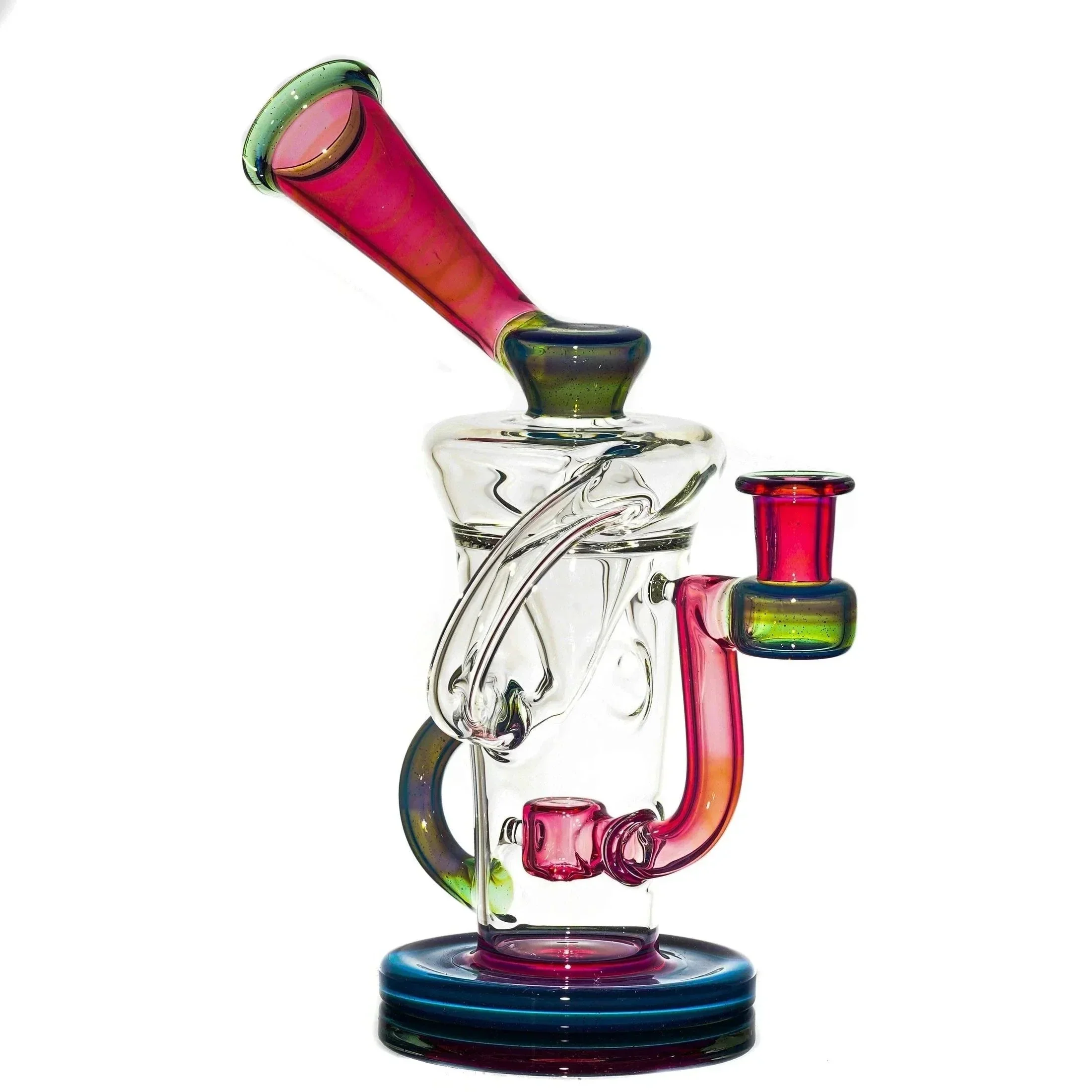 Stevie P - Clear, Karmaline & Blue Slyme Double Uptake Klein Recycler - Image 4