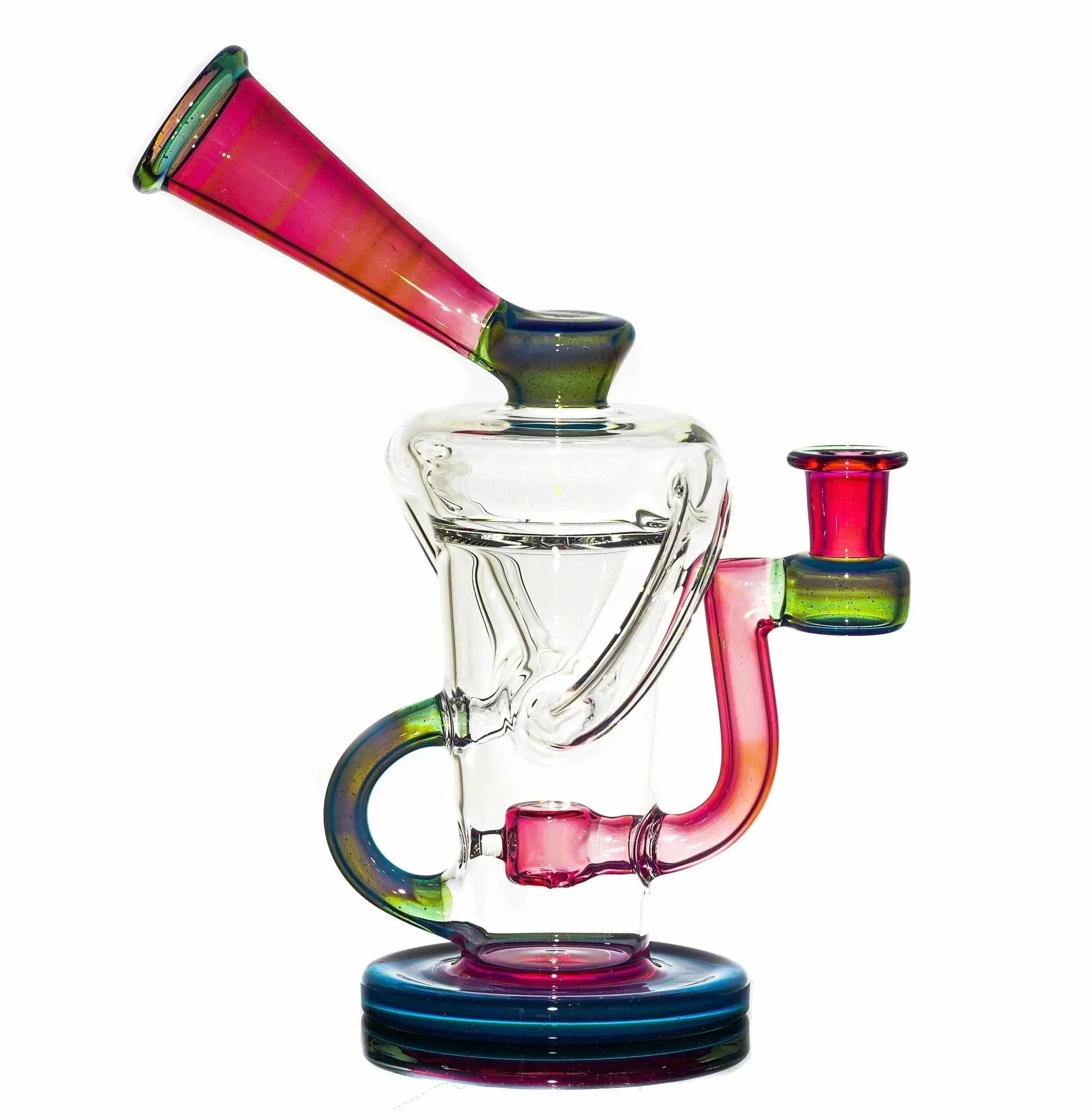 Stevie P - Clear, Karmaline & Blue Slyme Double Uptake Klein Recycler - Image 5