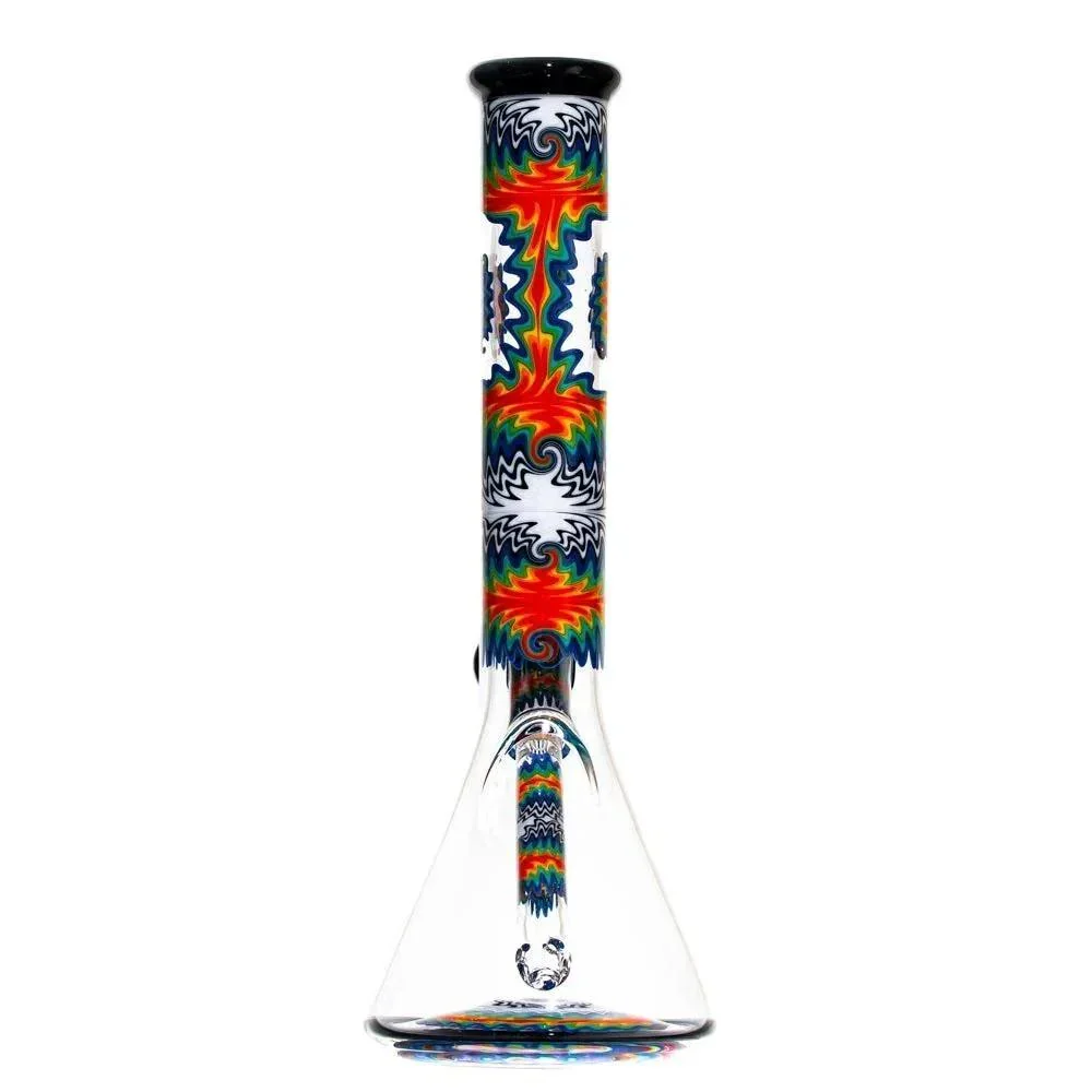 Stevie P - Black & White Rainbow Fade Linework Mini Beaker - Image 3