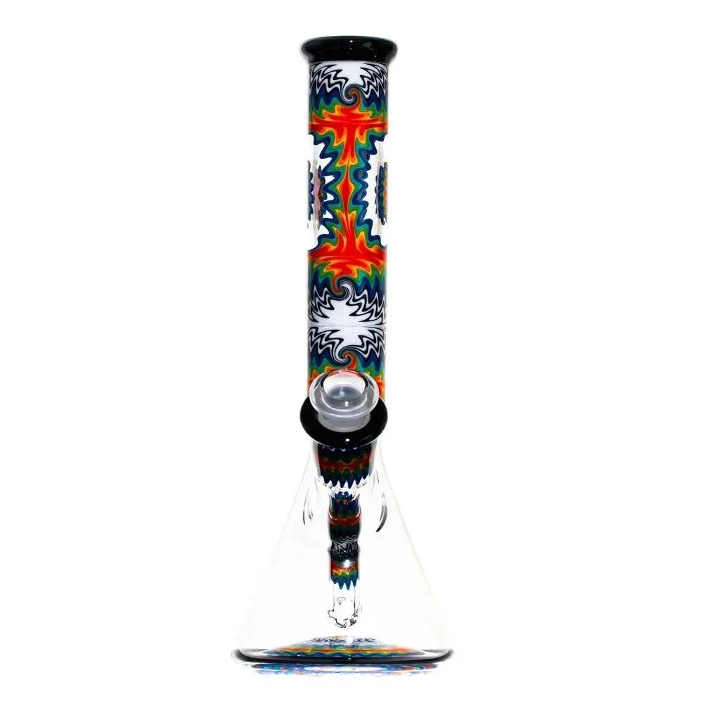 Stevie P - Black & White Rainbow Fade Linework Mini Beaker - Image 5
