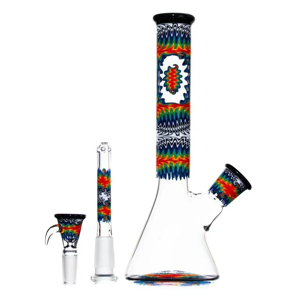 Stevie P - Black & White Rainbow Fade Linework Mini Beaker - Image 7