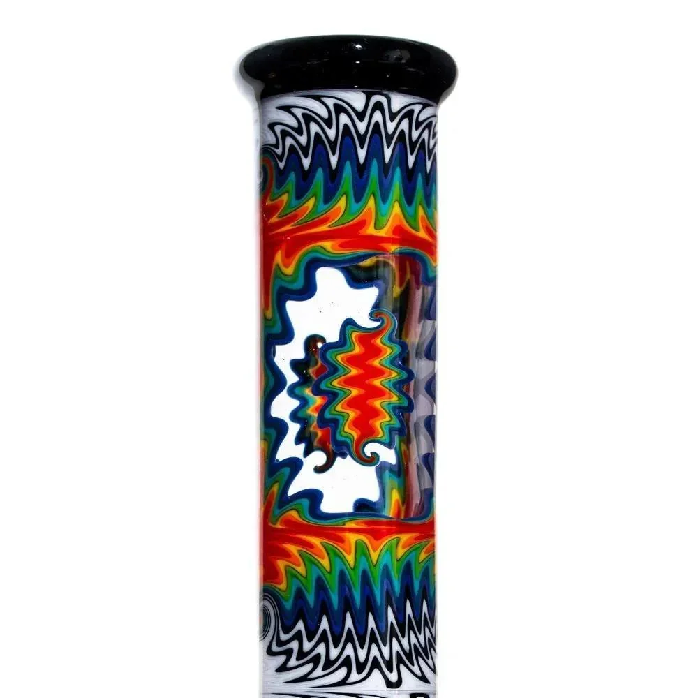 Stevie P - Black & White Rainbow Fade Linework Mini Beaker - Image 8