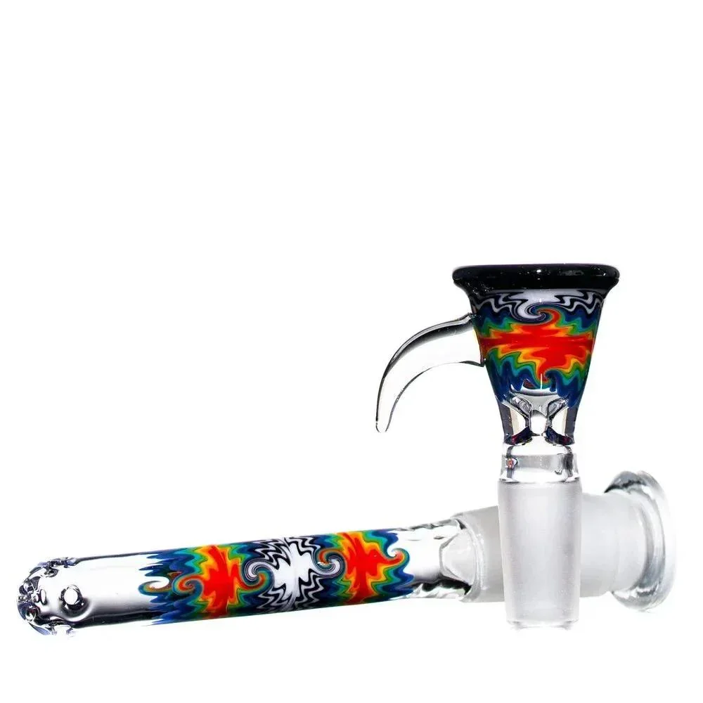Stevie P - Black & White Rainbow Fade Linework Mini Beaker - Image 9