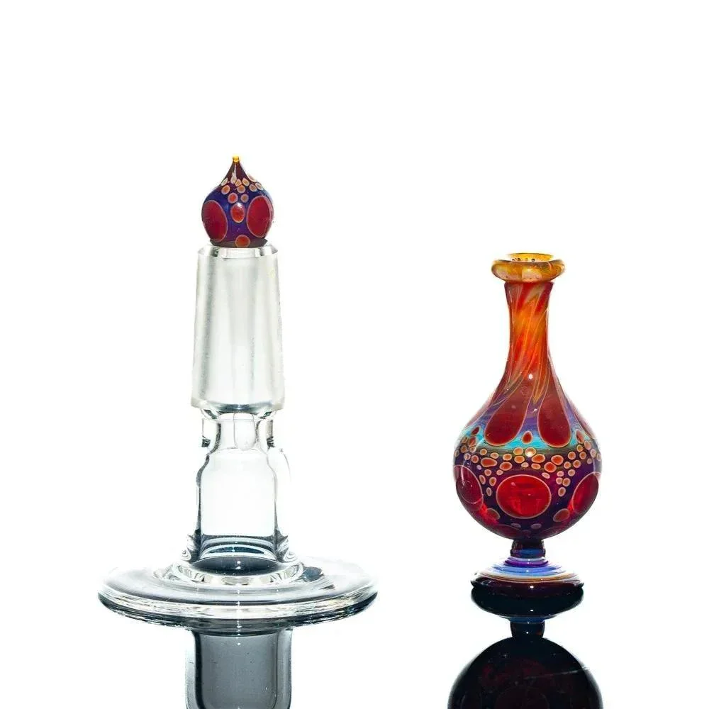 Suellen Fowler - Crimson Sunset Hobnail Small Perfume Bottle - Image 2