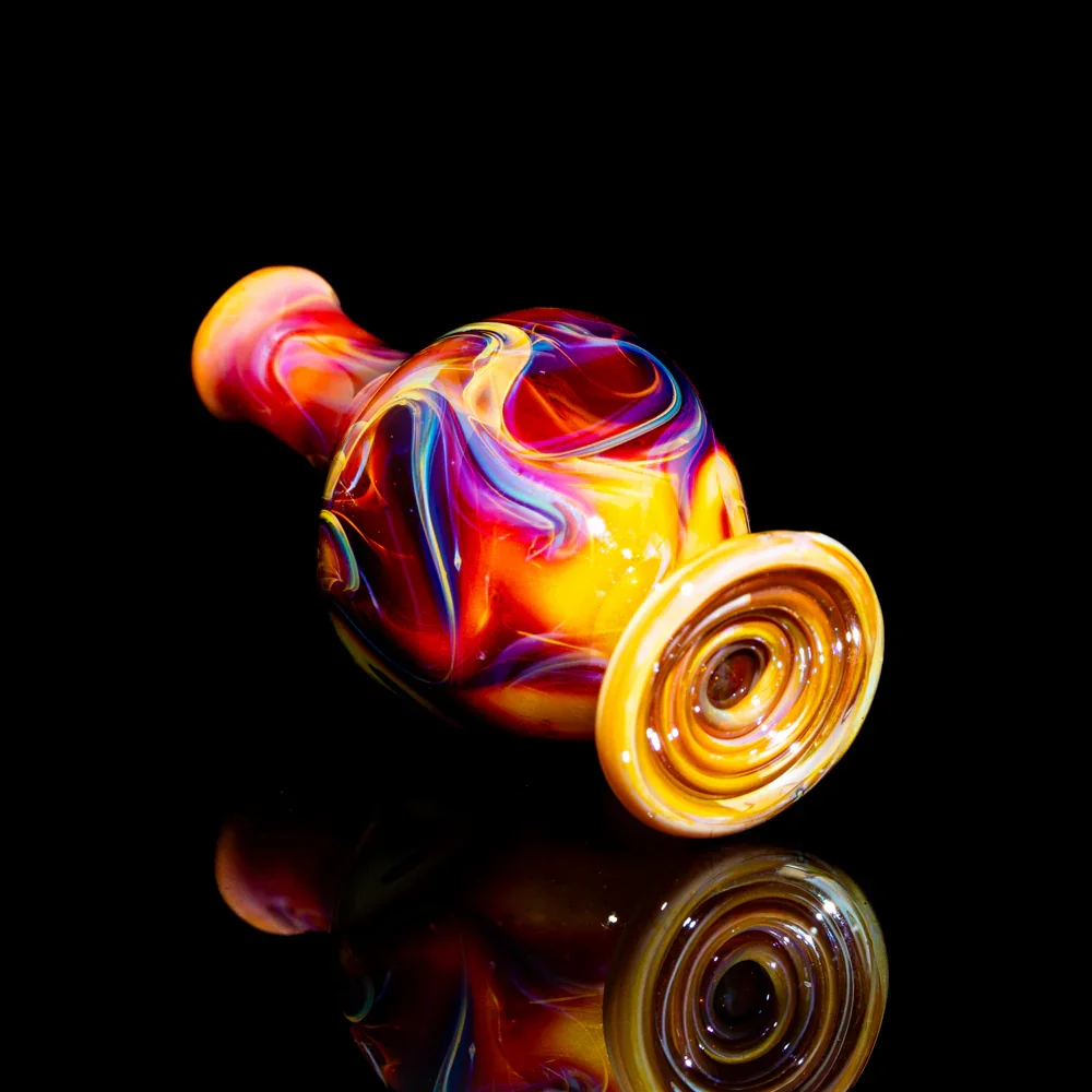 Suellen Fowler - Small Marbled Amber Purple Perfume Bottle - Image 3