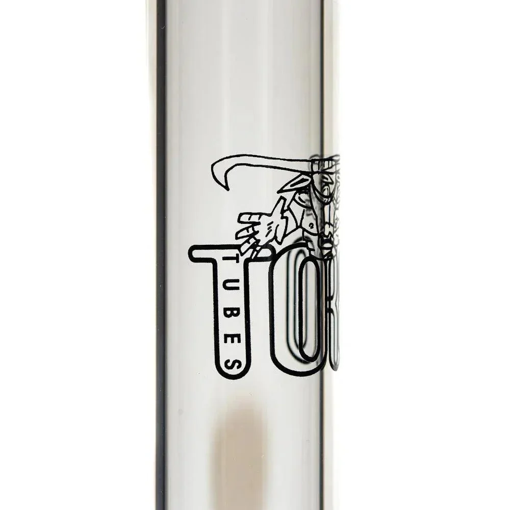 Toro Glass - Citron & Ghost w/ Rainbow Clouds Reversal 7/13 Flower Tube - Image 4