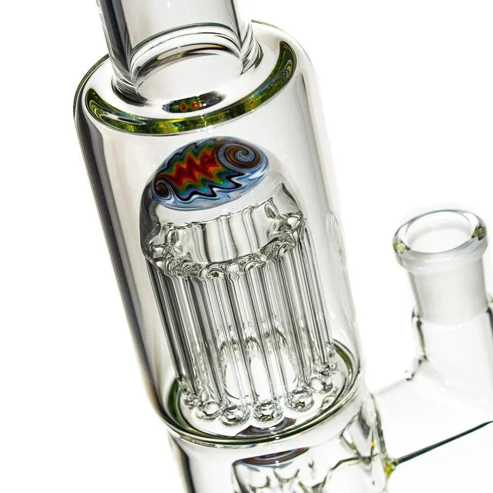 Toro Glass - Citron & Ghost w/ Rainbow Clouds Reversal 7/13 Flower Tube - Image 5