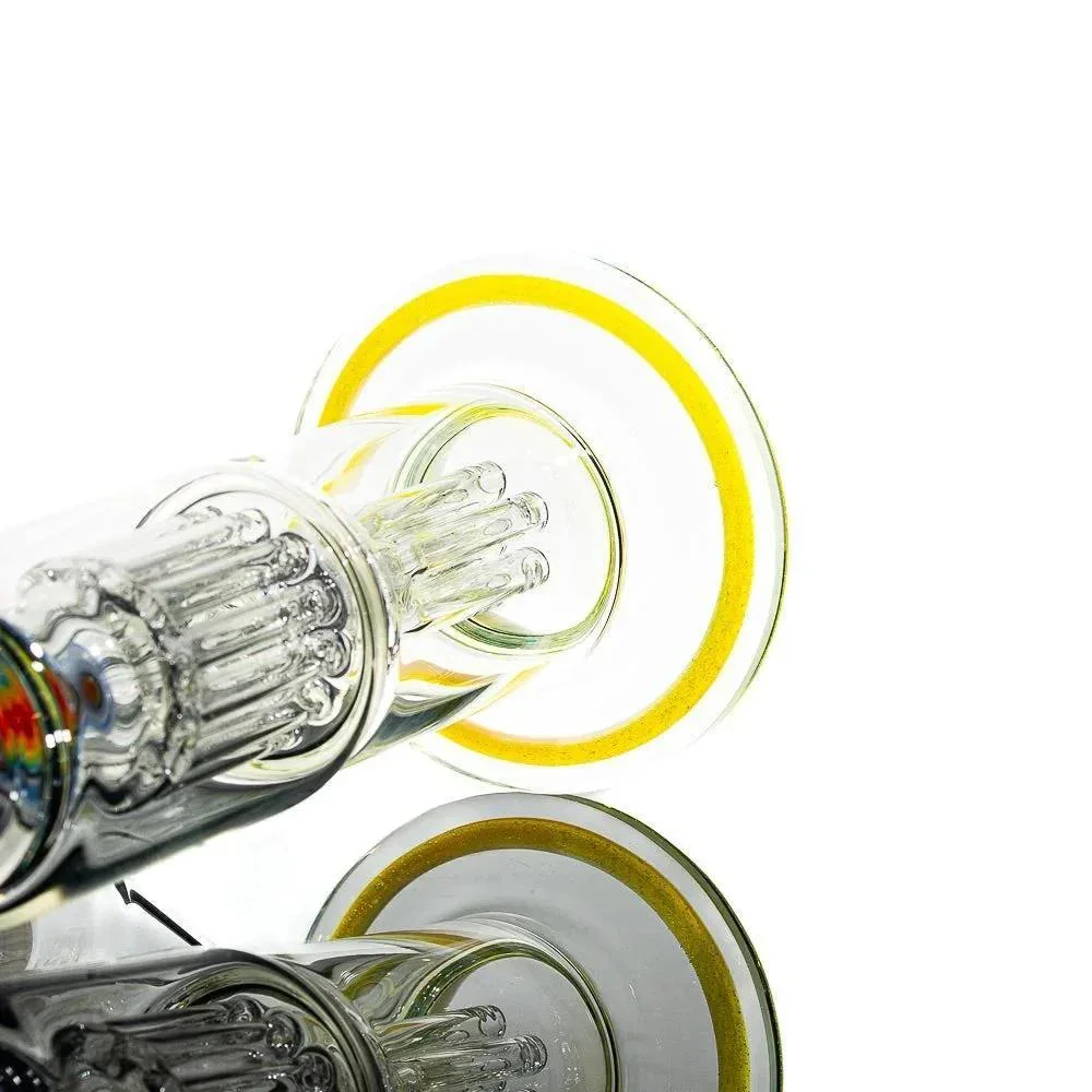Toro Glass - Citron & Ghost w/ Rainbow Clouds Reversal 7/13 Flower Tube - Image 6