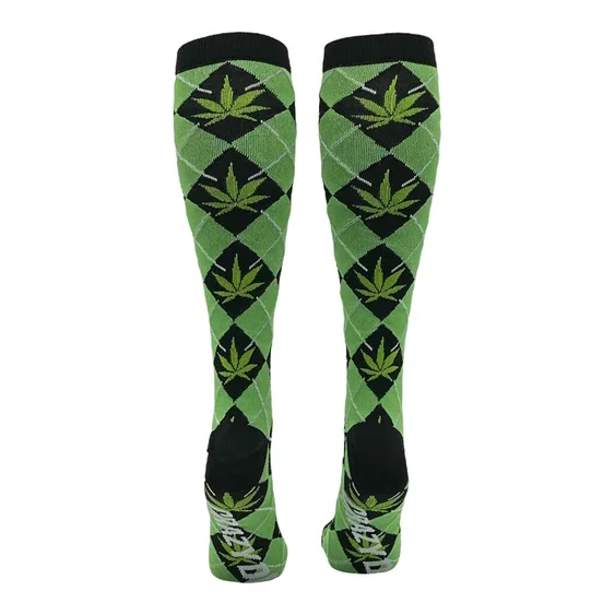 Crazy Dog - Argyle Weed Compression Socks - Image 2