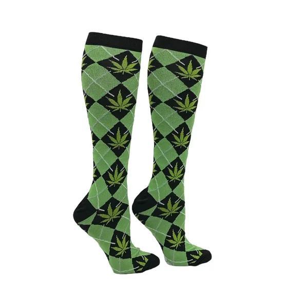 Crazy Dog - Argyle Weed Compression Socks - Image 3