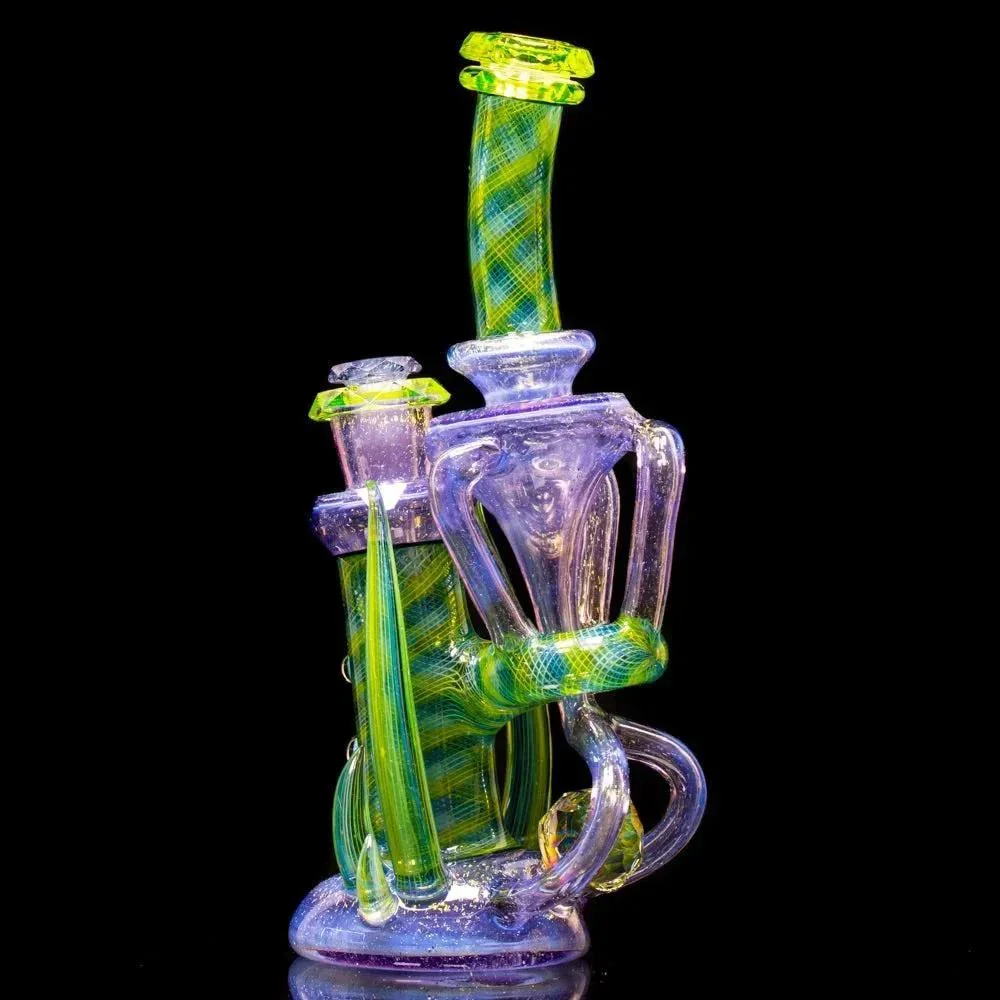 Crux Glass - Dichro Over Potion, Hydro Electric & Illuminati Fully Tricked Out Rebubbler - Image 4