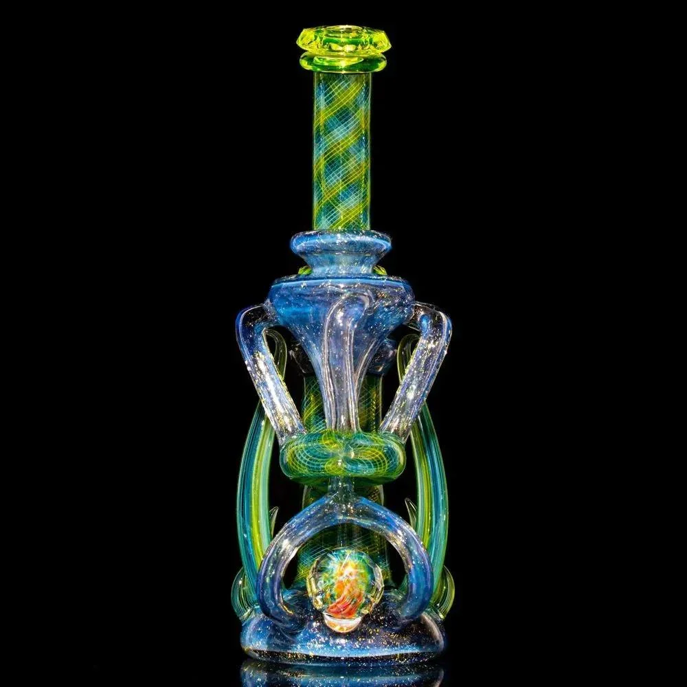 Crux Glass - Dichro Over Potion, Hydro Electric & Illuminati Fully Tricked Out Rebubbler - Image 5