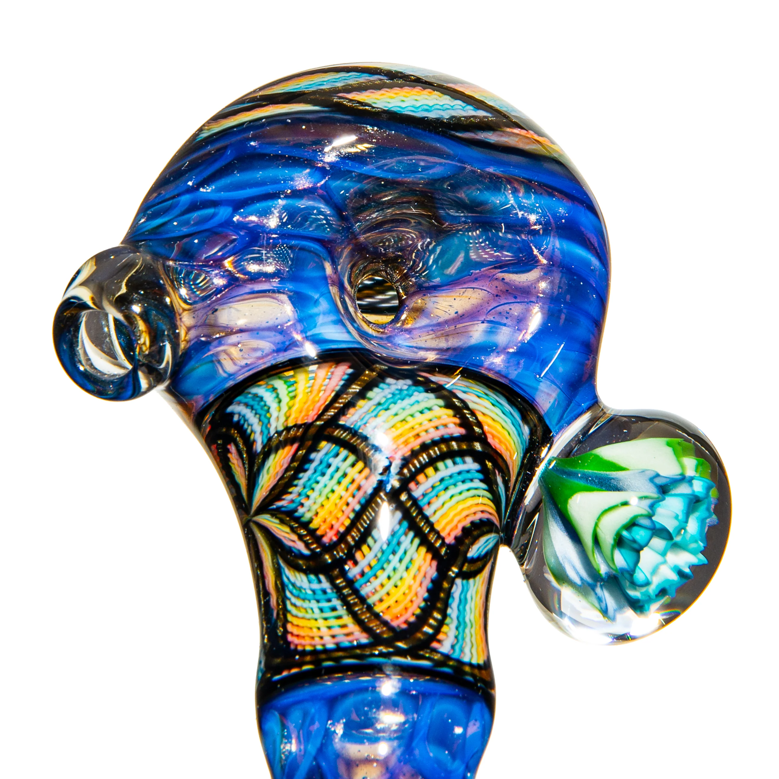 Dew Glass Designs - Purple Honeycomb Lattice Retti Spoon - Image 5