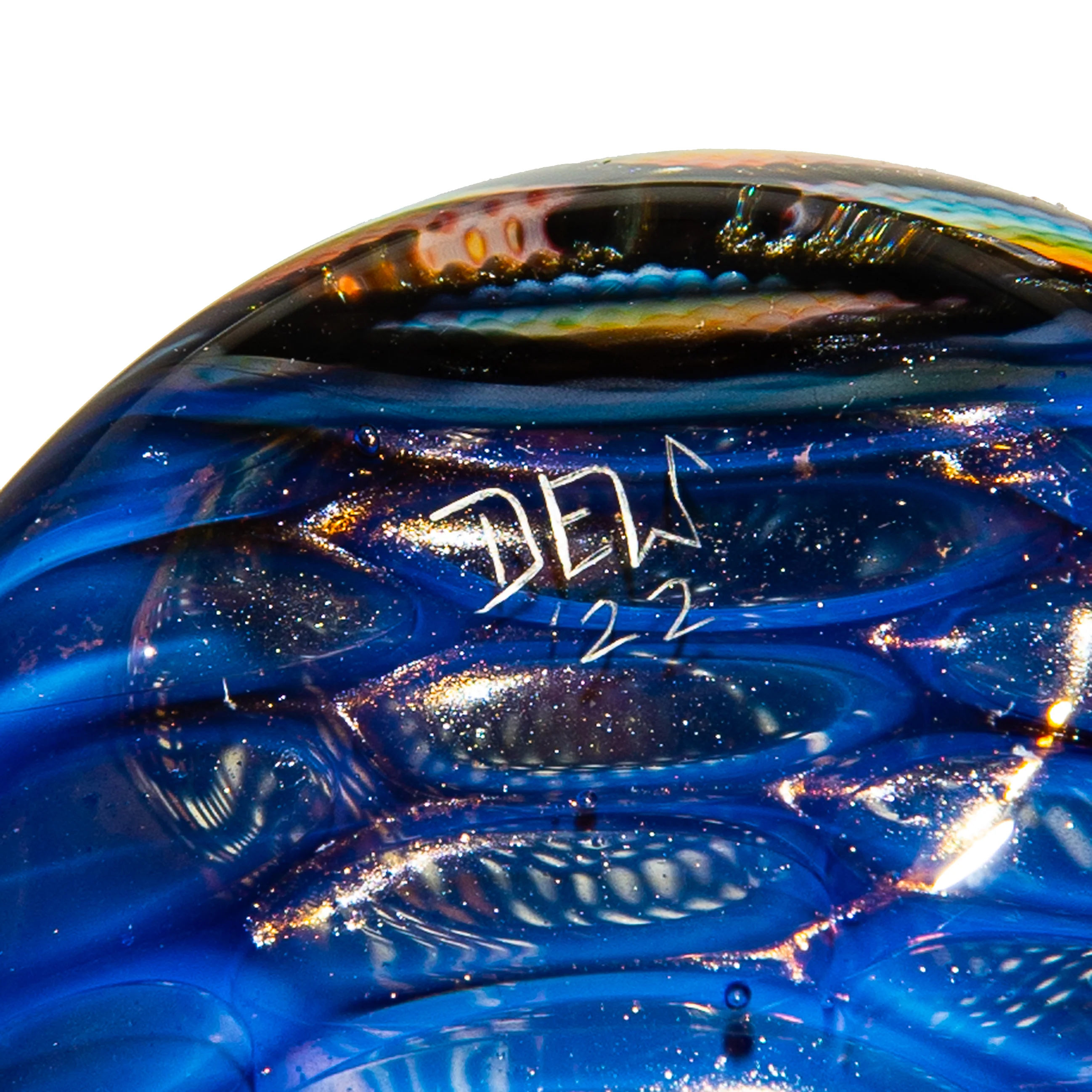 Dew Glass Designs - Purple Honeycomb Lattice Retti Spoon - Image 7